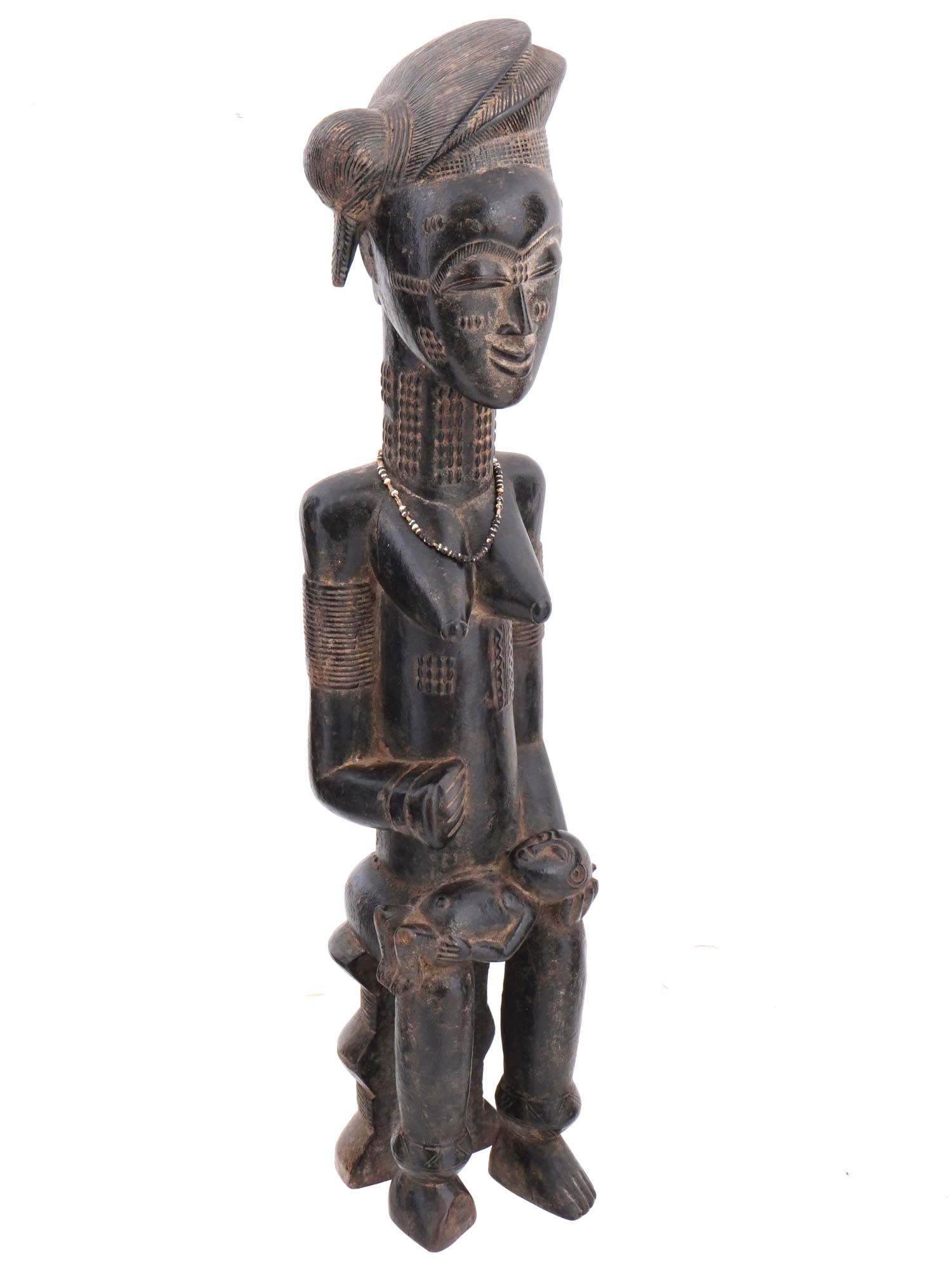 WEST AFRICAN BAULE MATERNITY FIGURE IVORY COAST PIC-0