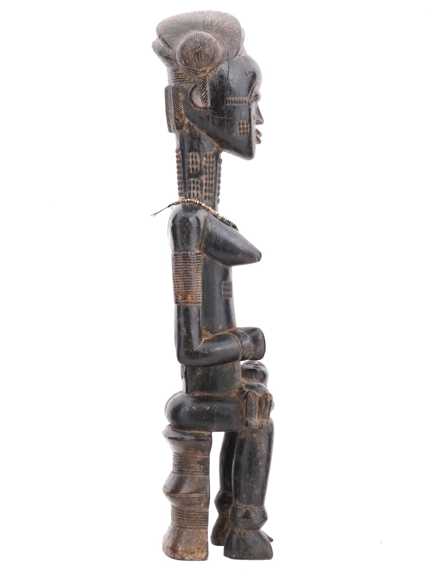 WEST AFRICAN BAULE MATERNITY FIGURE IVORY COAST PIC-4