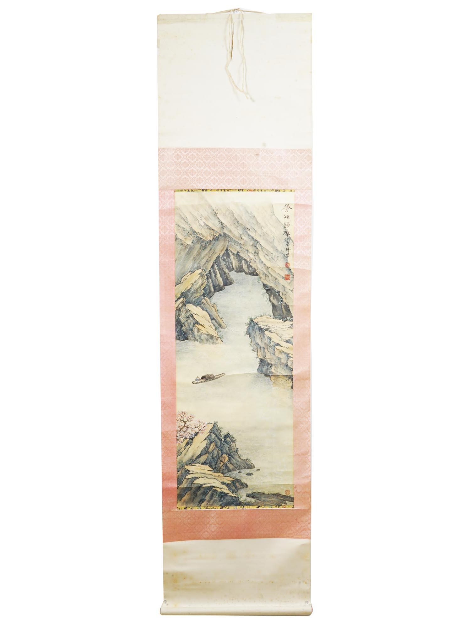 ANTIQUE CHINESE LANDSCAPE WATERCOLOR PAINTING SIGNED PIC-0