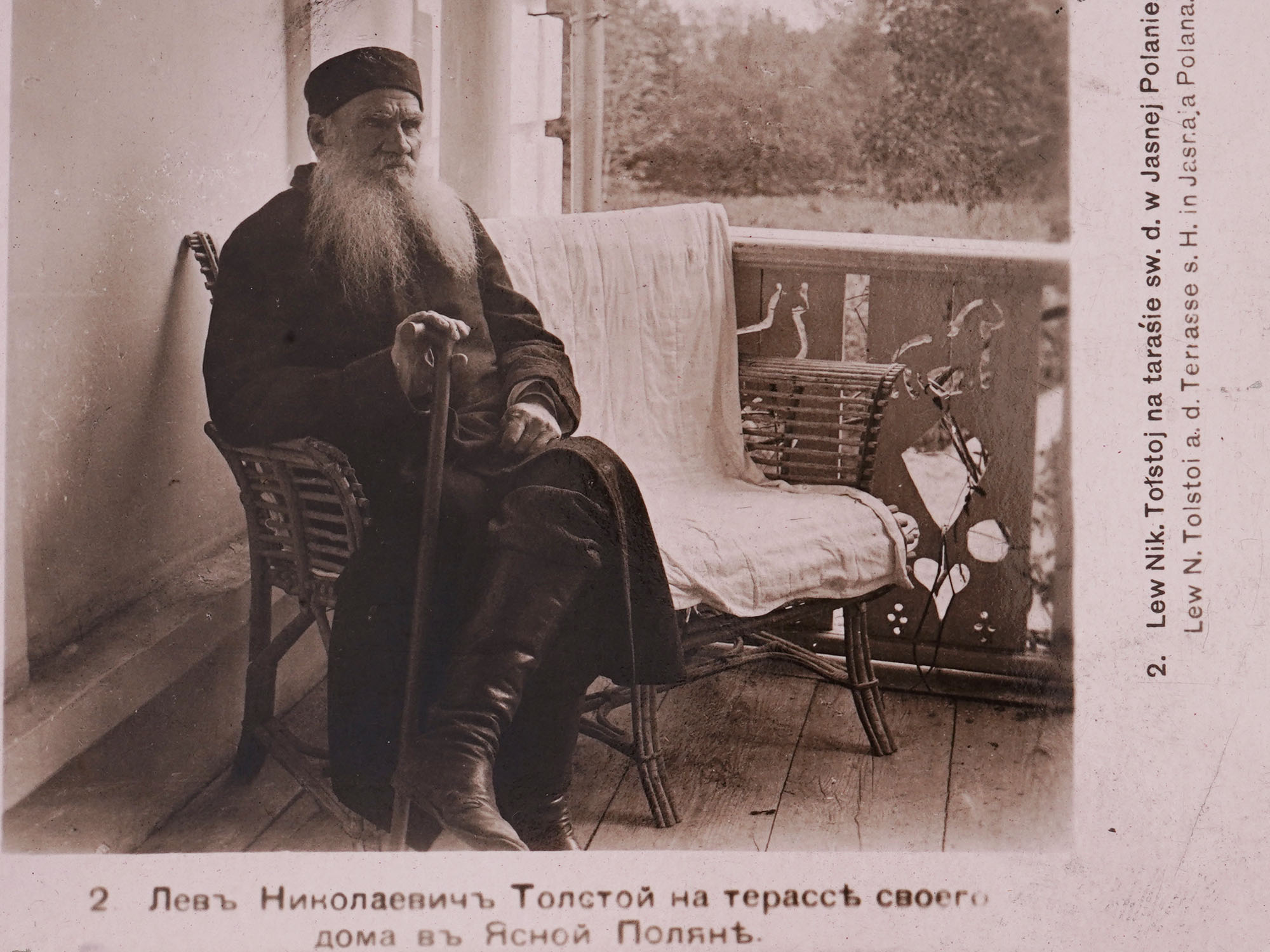 POLISH STEREOSCOPIC PHOTO AUTOGRAPHED BY LEV TOLSTOY PIC-3