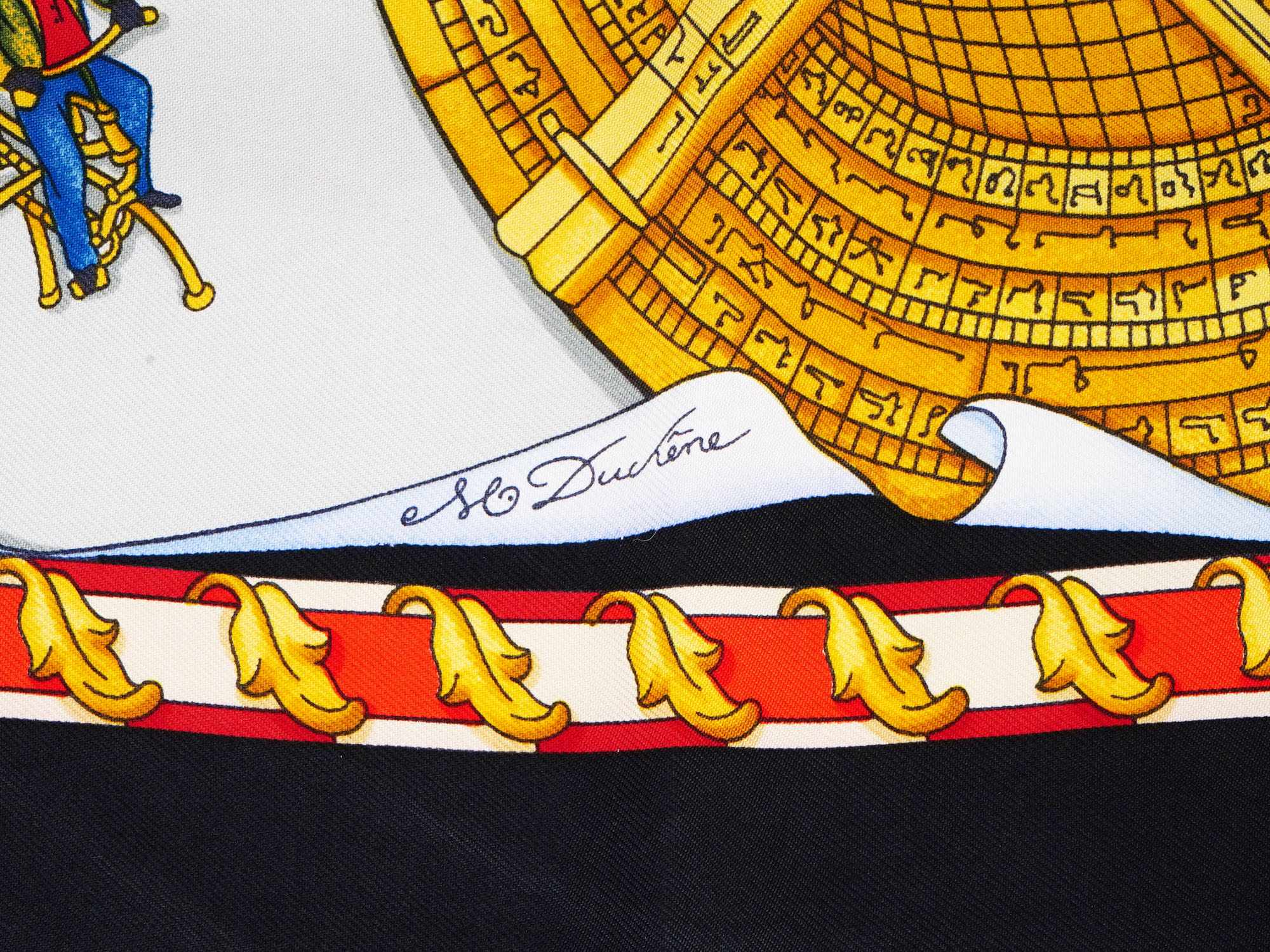 VINTAGE HERMES SPACE SILK SCARF BY MICHEL DUCHENE PIC-6