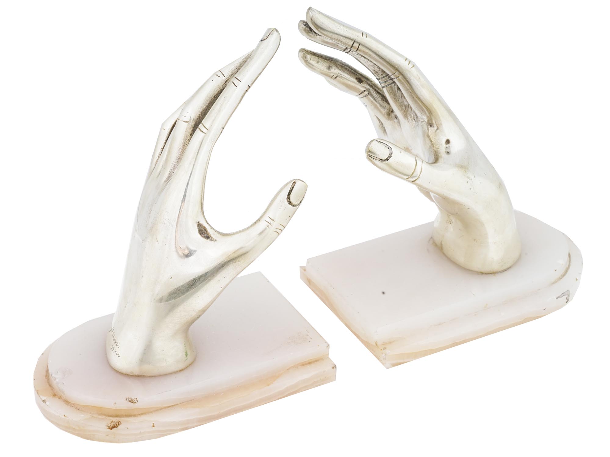 LIMITED EDITION HAND BOOKENDS BY LORENZO QUINN PIC-0