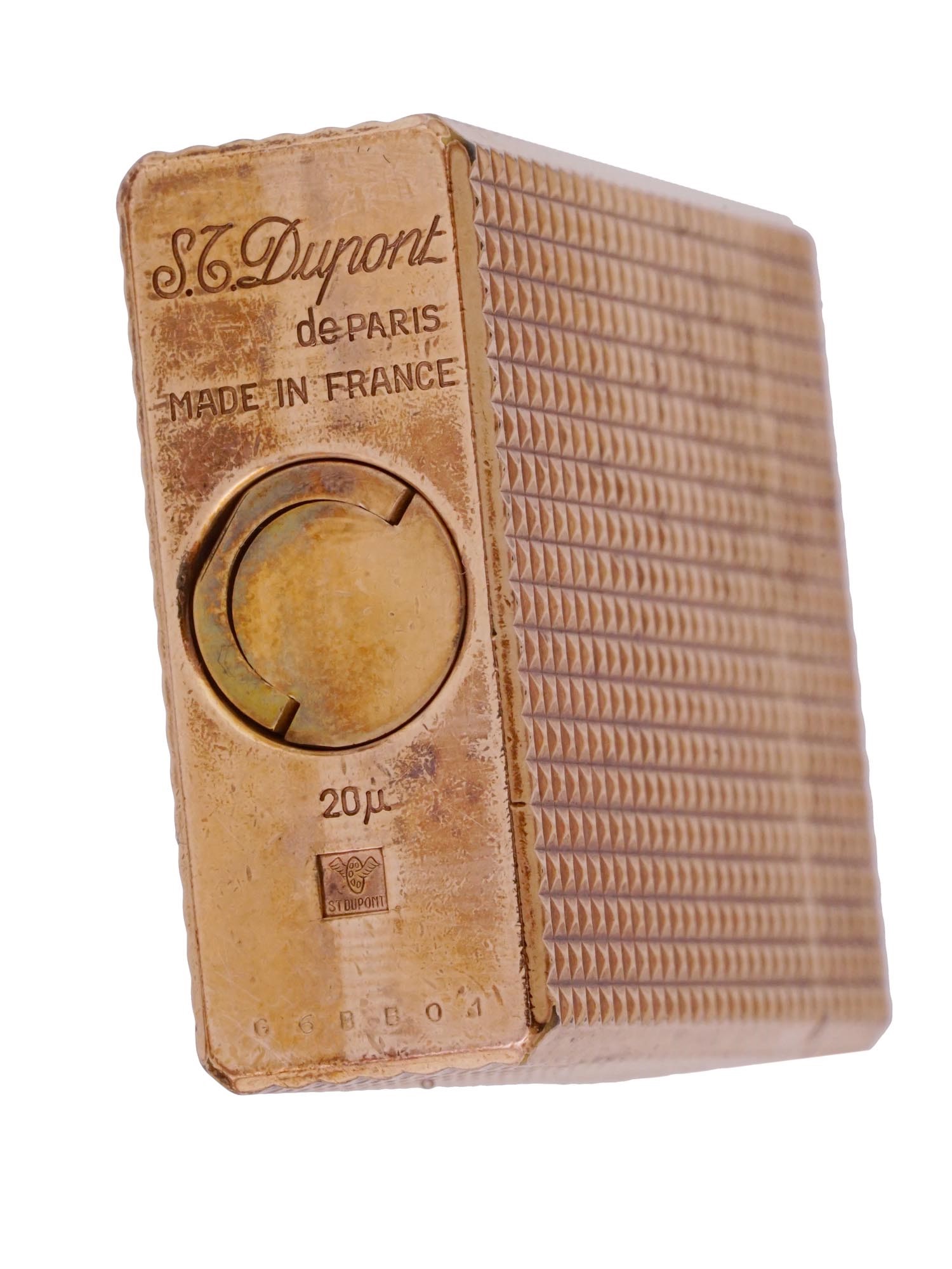 ST DUPONT LIGNE 1 GOLD PLATED POCKET LIGHTER IOB PIC-7