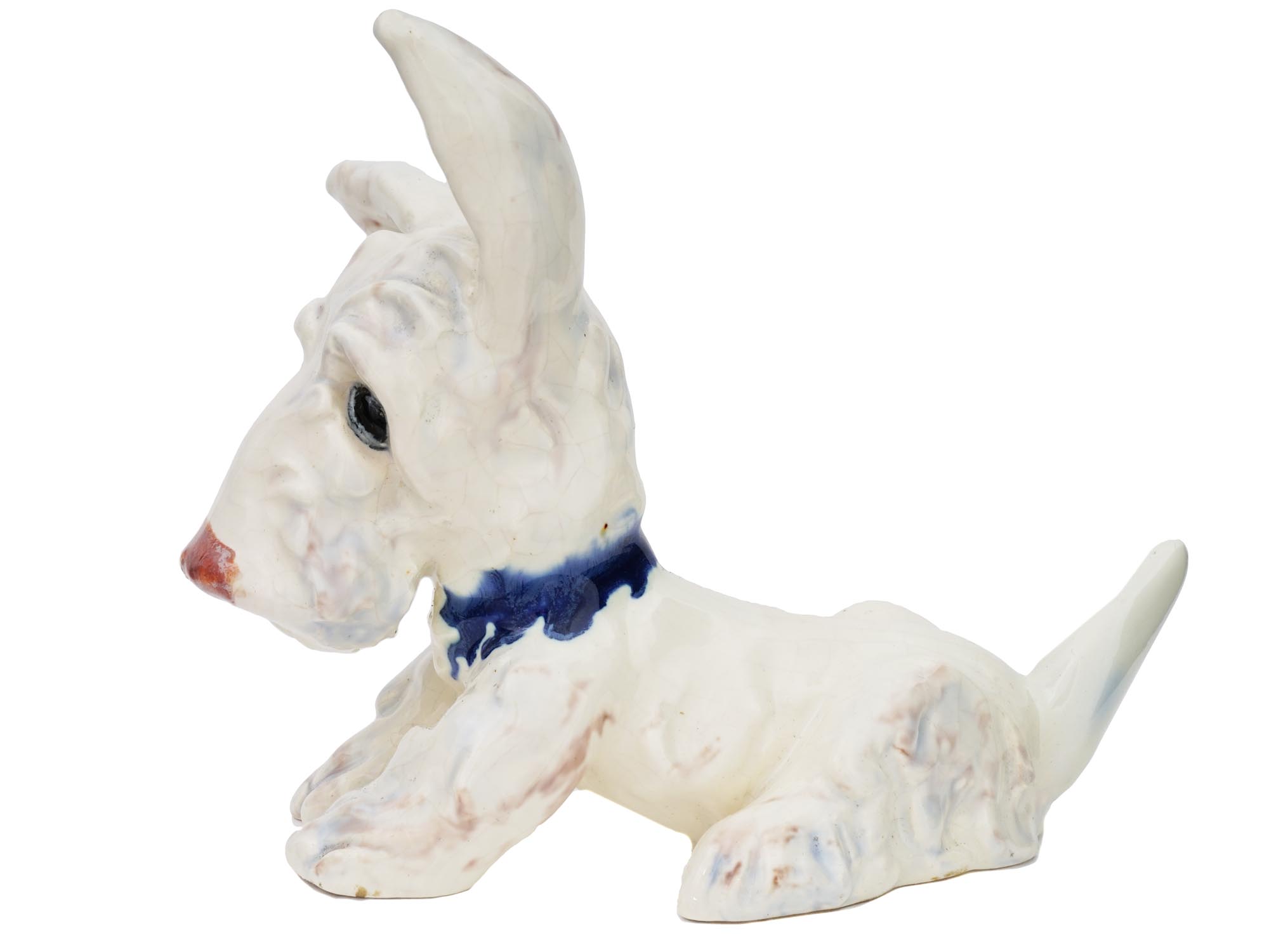 AUSTRIAN GOLDSCHEIDER MEISINGER PORCELAIN DOG FIGURE PIC-2