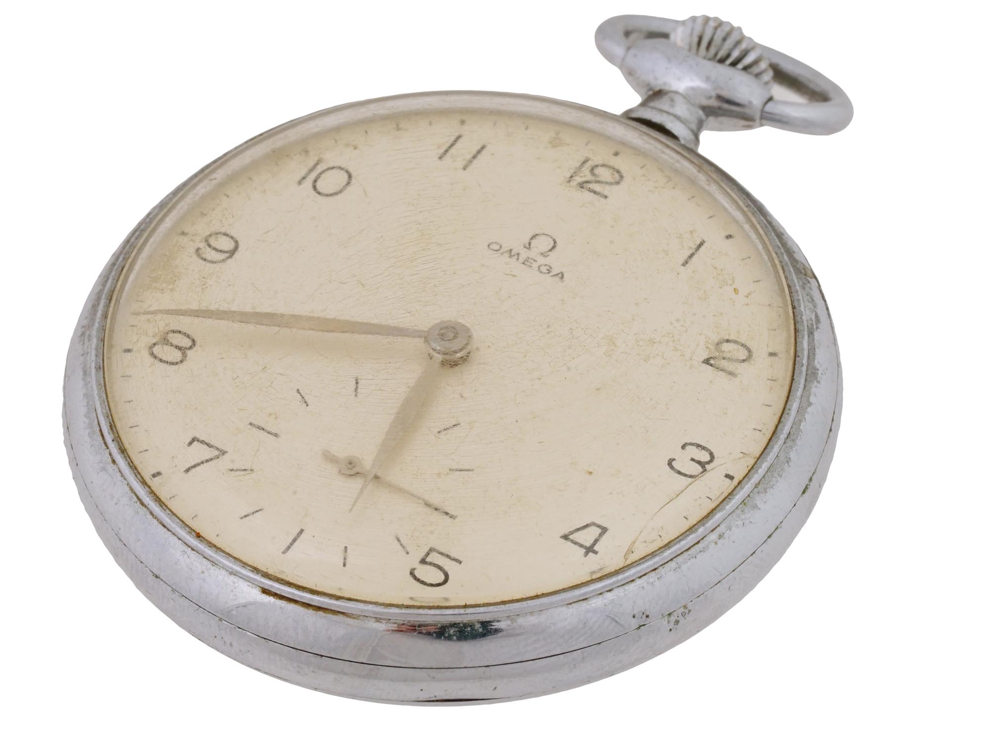 ANTIQUE EARLY 20TH C OMEGA OPEN FACE POCKET WATCH PIC-0