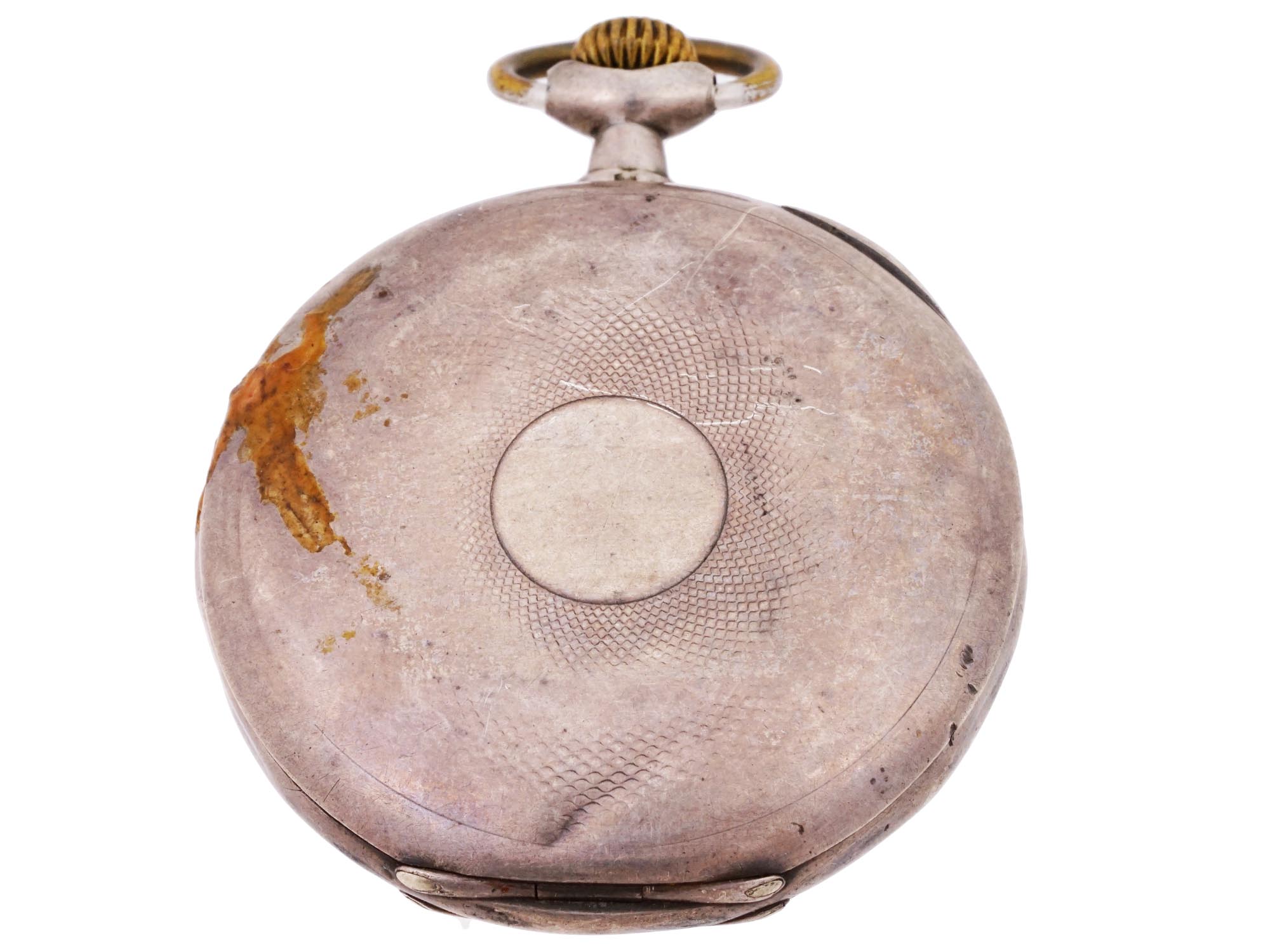 EARLY 20TH C SWISS OMEGA OPEN FACE POCKET WATCH PIC-2