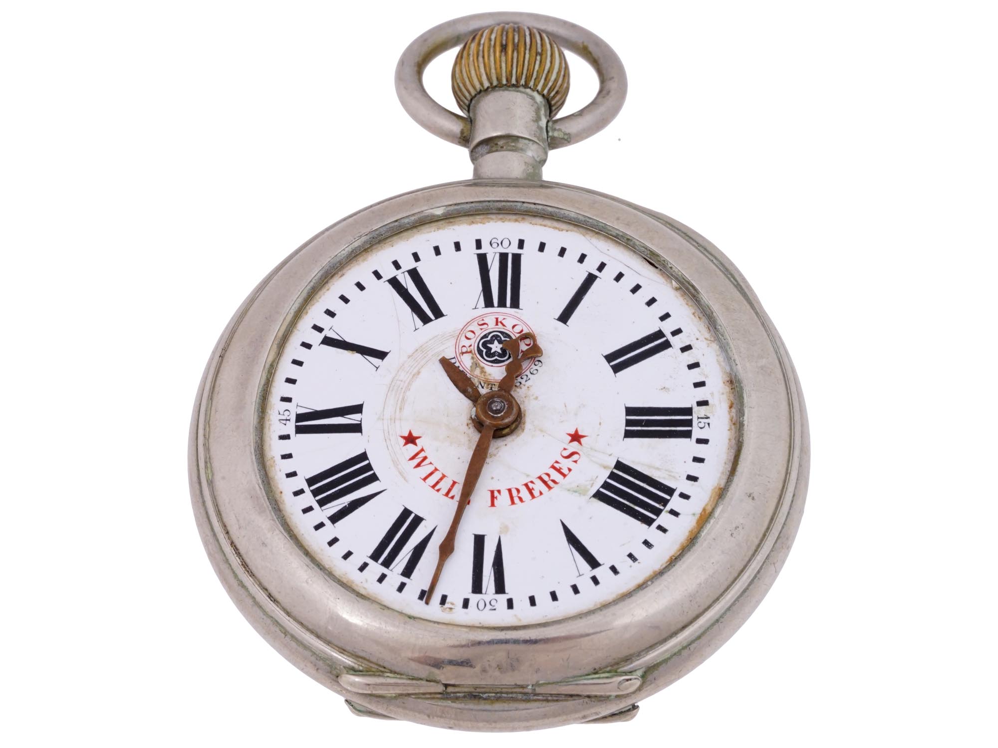 ANTIQUE SWISS ROSKOPF WILLE FRERES POCKET WATCH PIC-0