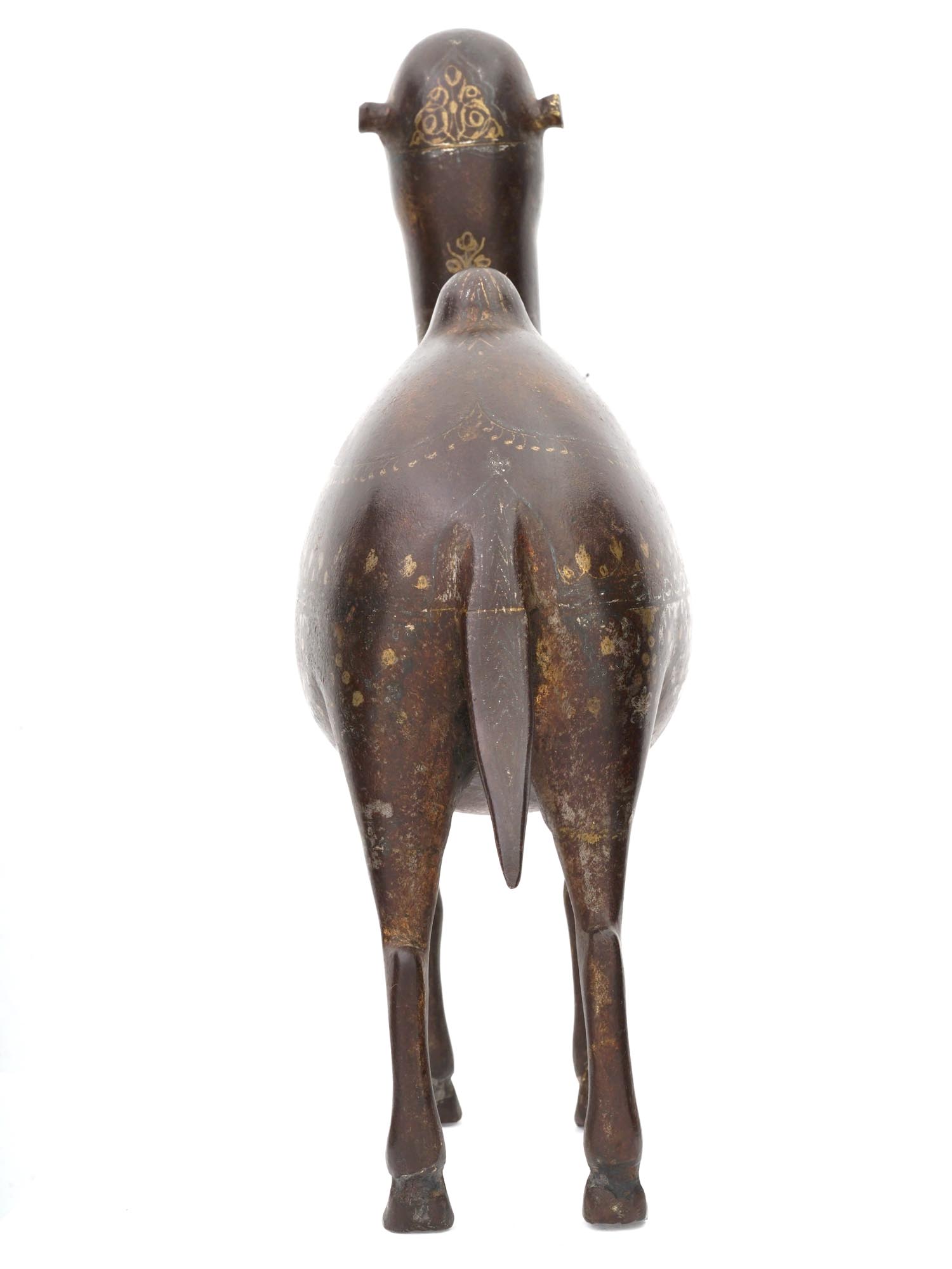 MIDDLE EASTERN CAMEL FIGURE WITH GOLD AND SILVER INLAY PIC-4