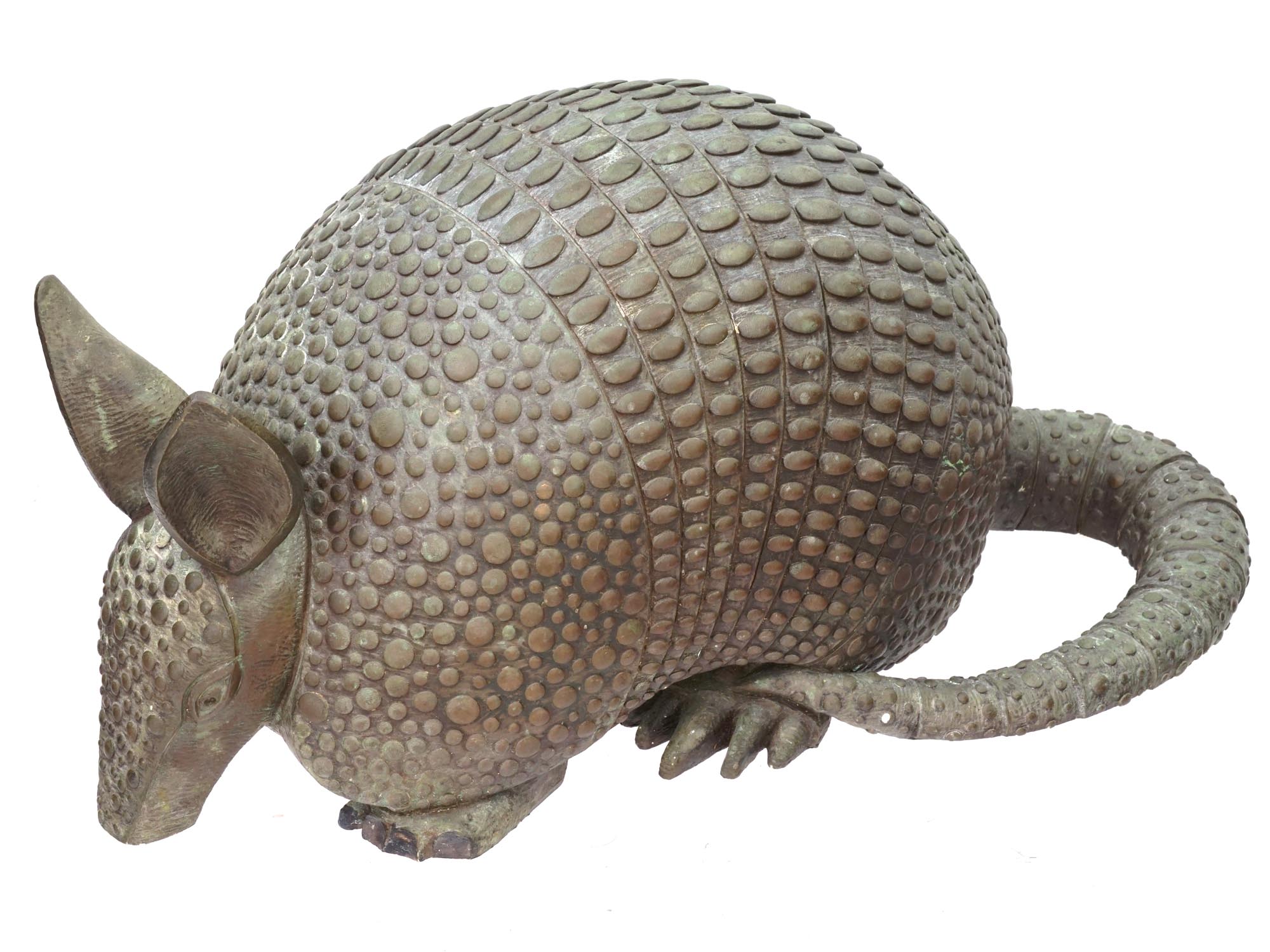 VINTAGE LIFE SIZE ARMADILLO GARDEN STATUE PIC-0