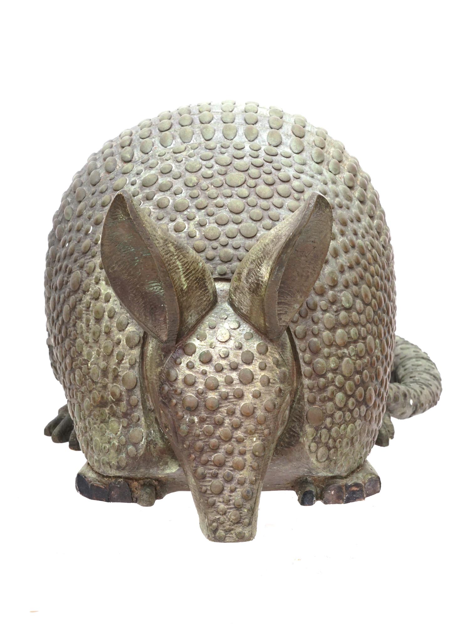 VINTAGE LIFE SIZE ARMADILLO GARDEN STATUE PIC-1