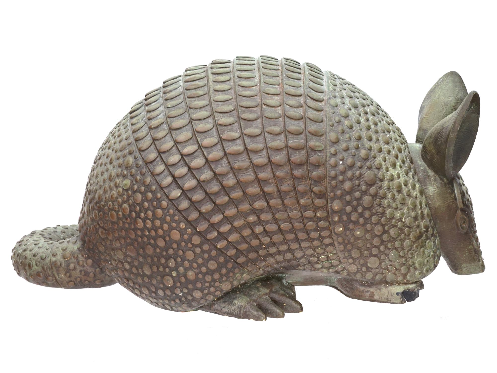 VINTAGE LIFE SIZE ARMADILLO GARDEN STATUE PIC-2