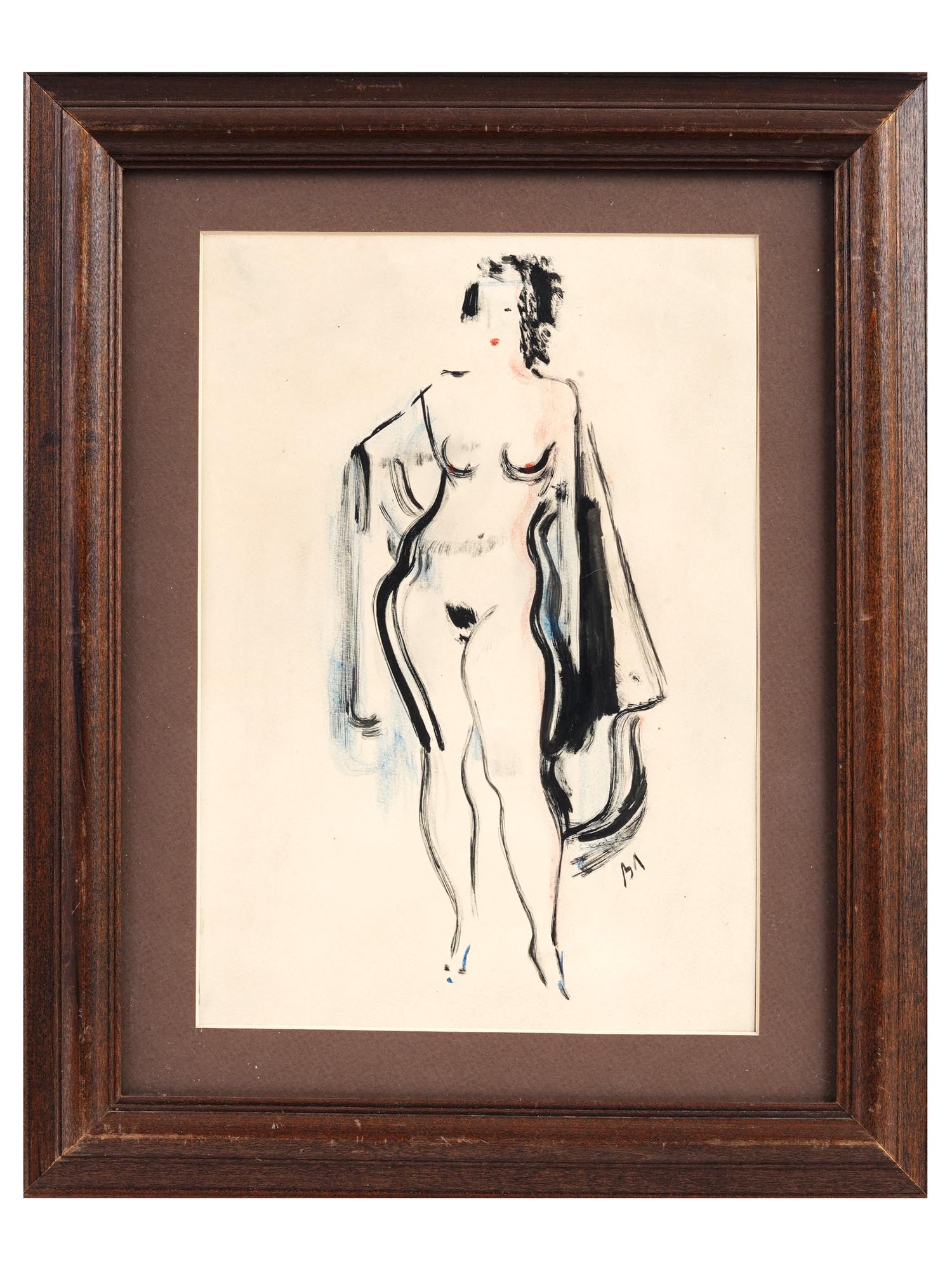 RUSSIAN FEMALE NUDE PAINTING BY VLADIMIR LEBEDEV PIC-0