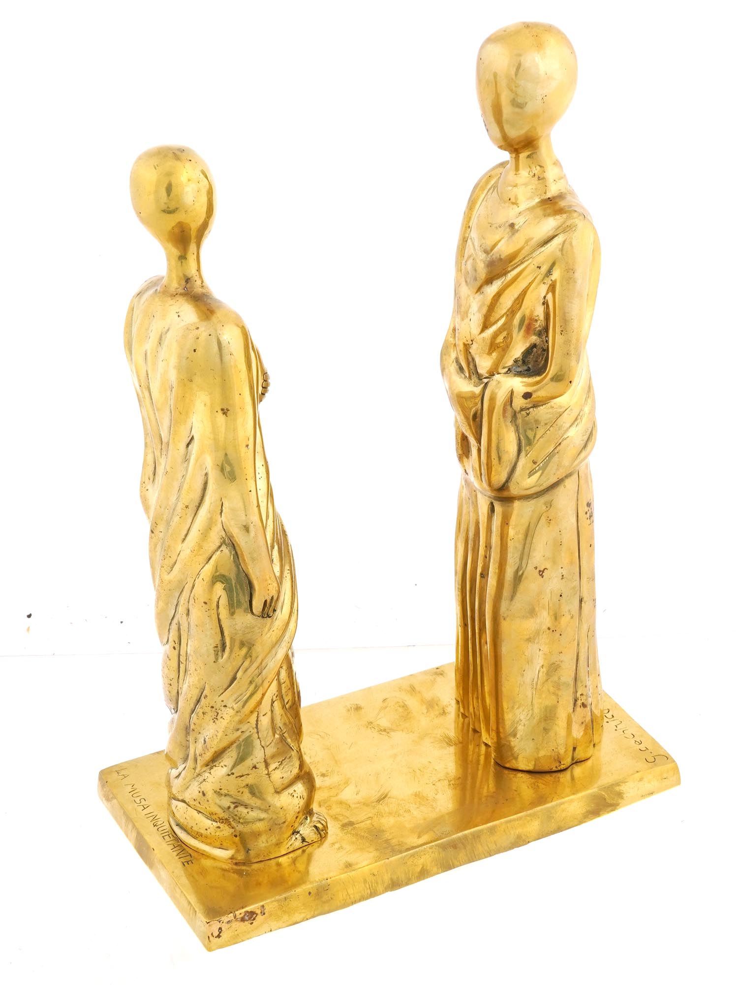 ITALIAN GILT BRONZE SCULPTURE BY GIORGIO DE CHIRICO PIC-1