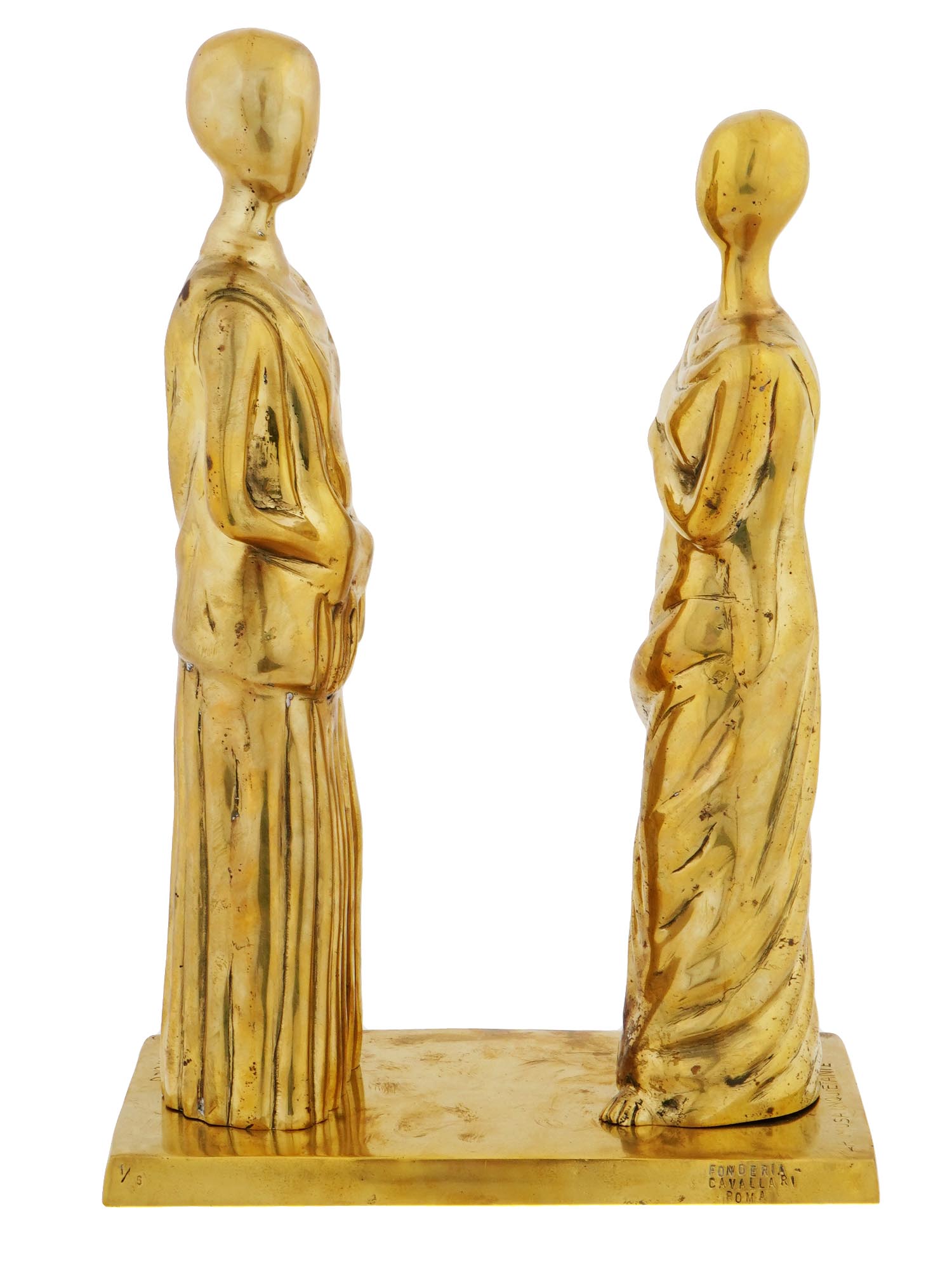 ITALIAN GILT BRONZE SCULPTURE BY GIORGIO DE CHIRICO PIC-0