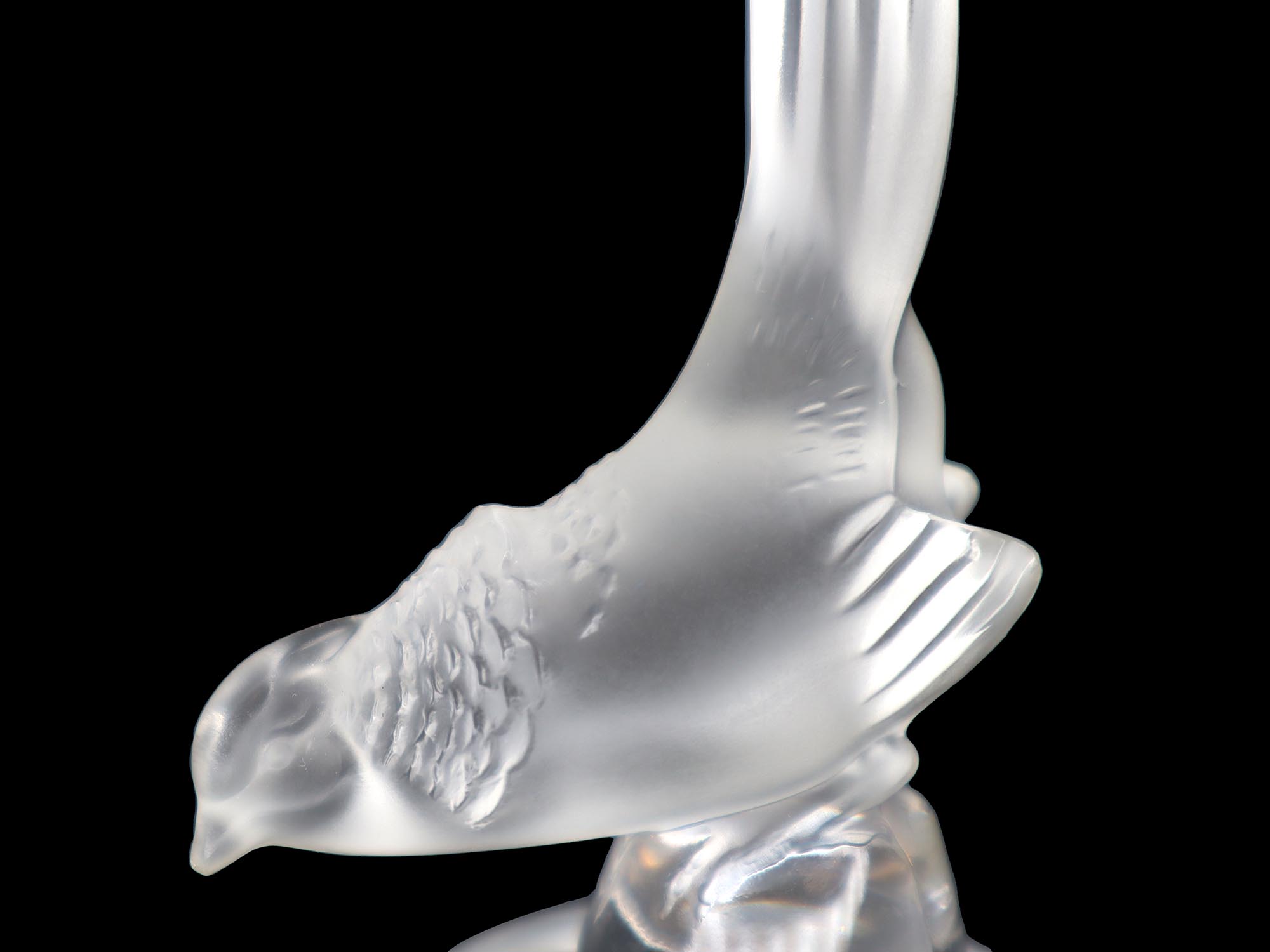 VINTAGE FRENCH LALIQUE CRYSTAL PHEASANT FIGURE PIC-4
