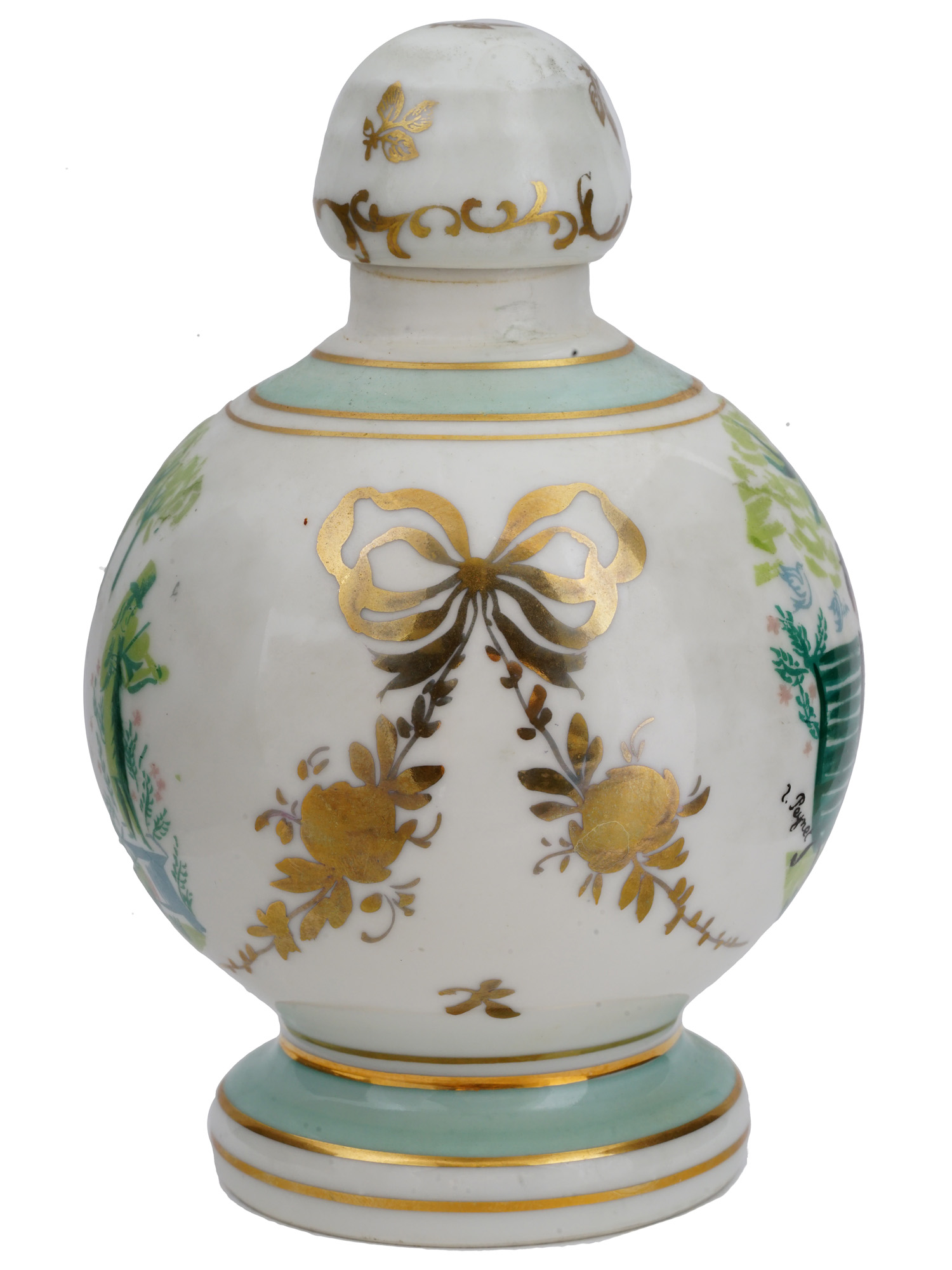 FRENCH BERGER RAYMOND PEYNET FAIENCE PERFUME BOTTLE PIC-1