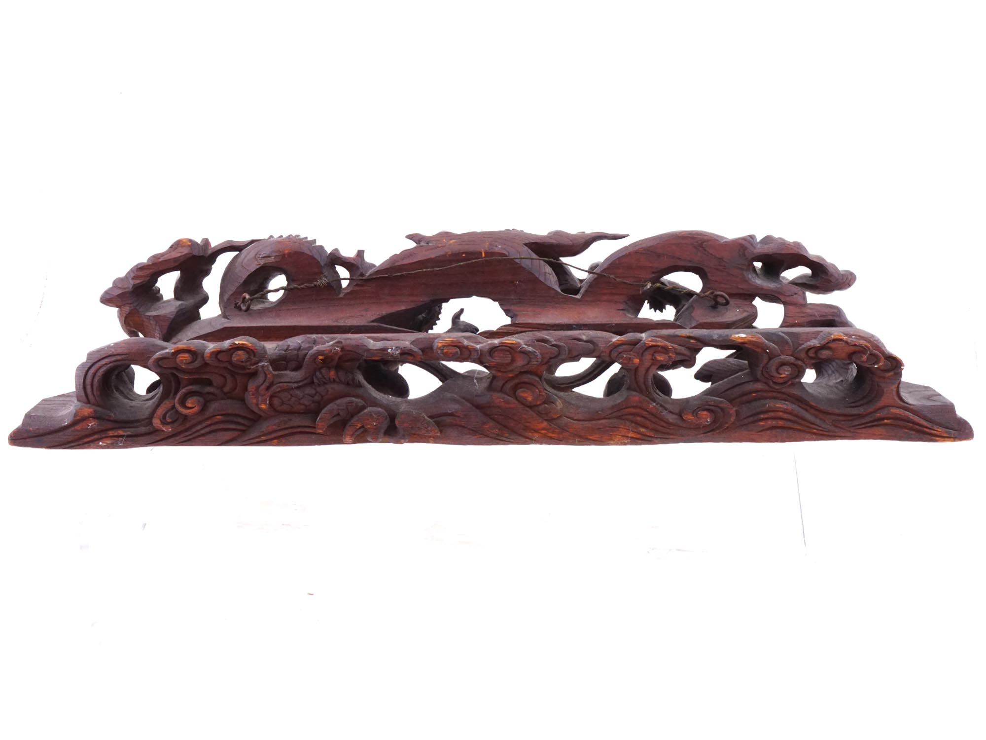 ANTIQUE JAPANESE CARVED WOOD ARCHITECTURAL ELEMENT PIC-2