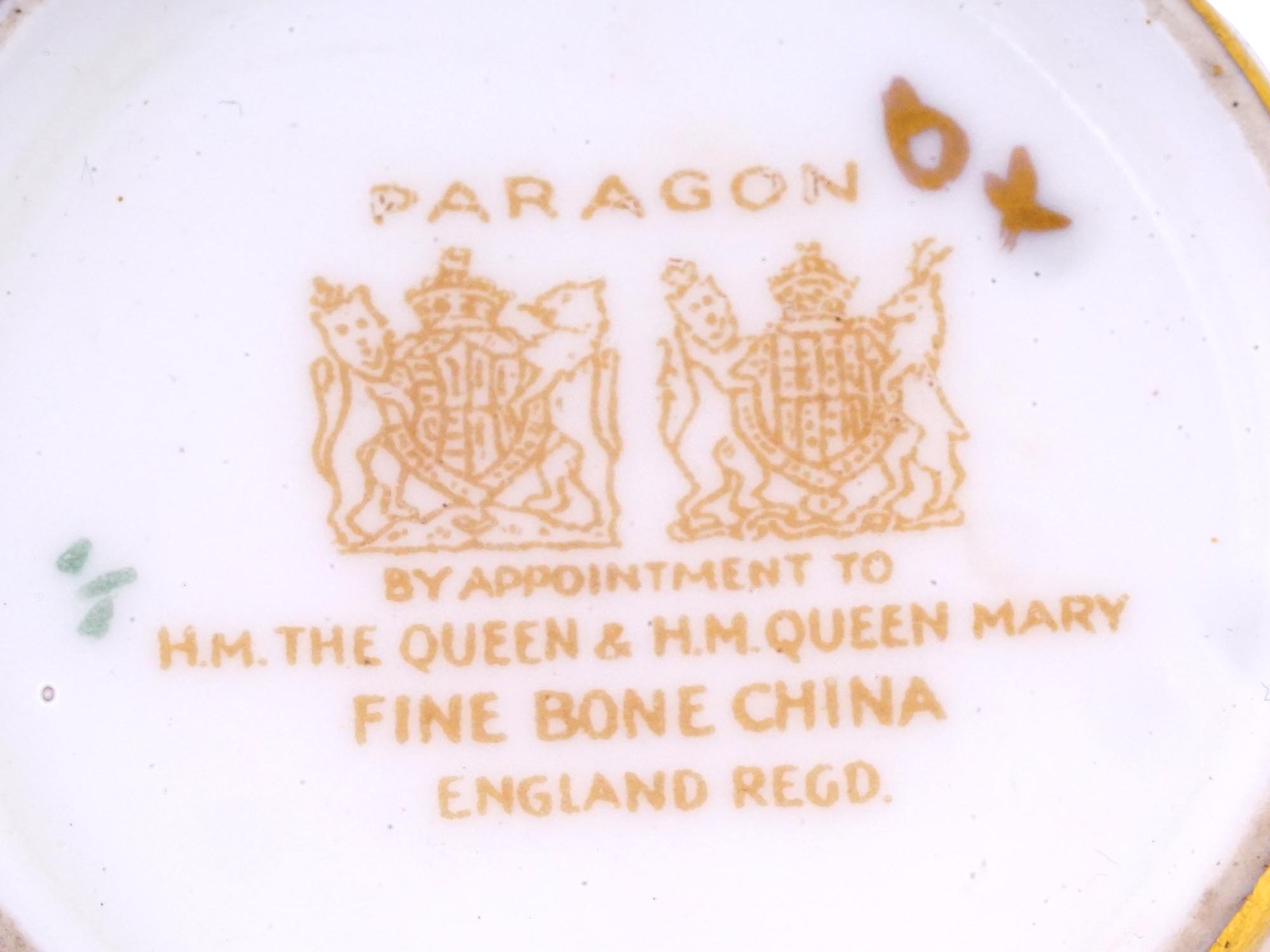 PARAGON ENGLISH PORCELAIN TEA CUPS AND SAUCERS PIC-8