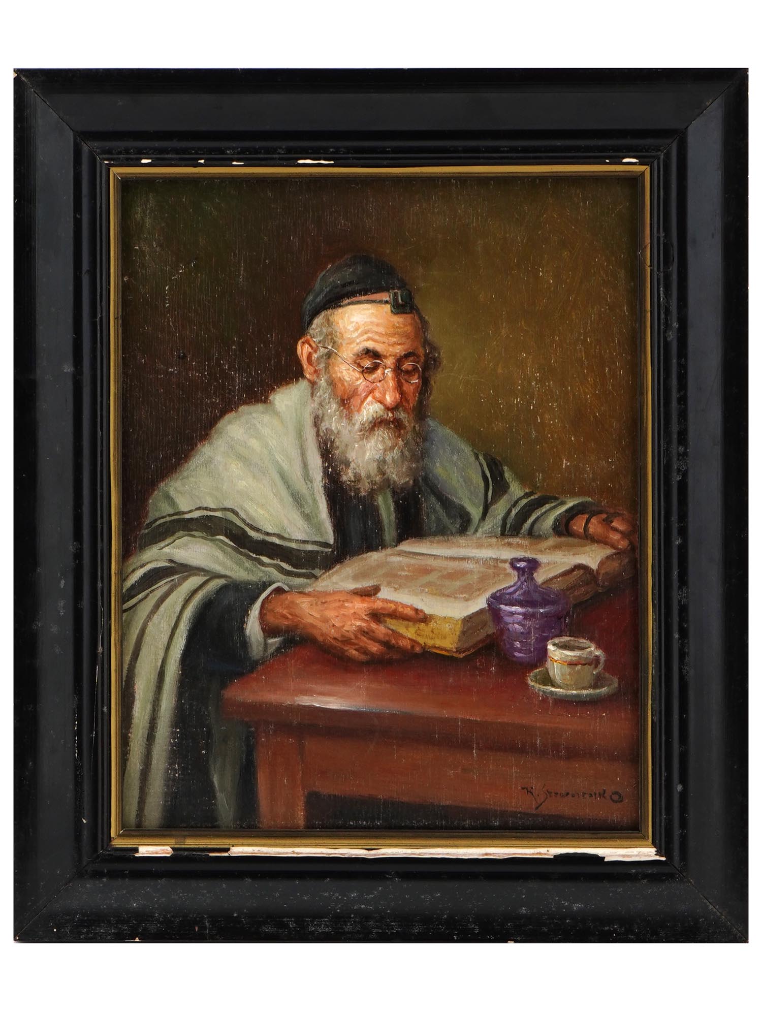 JUDAICA OIL PAINTING BY KONSTANTIN SZEWCZENKO PIC-0