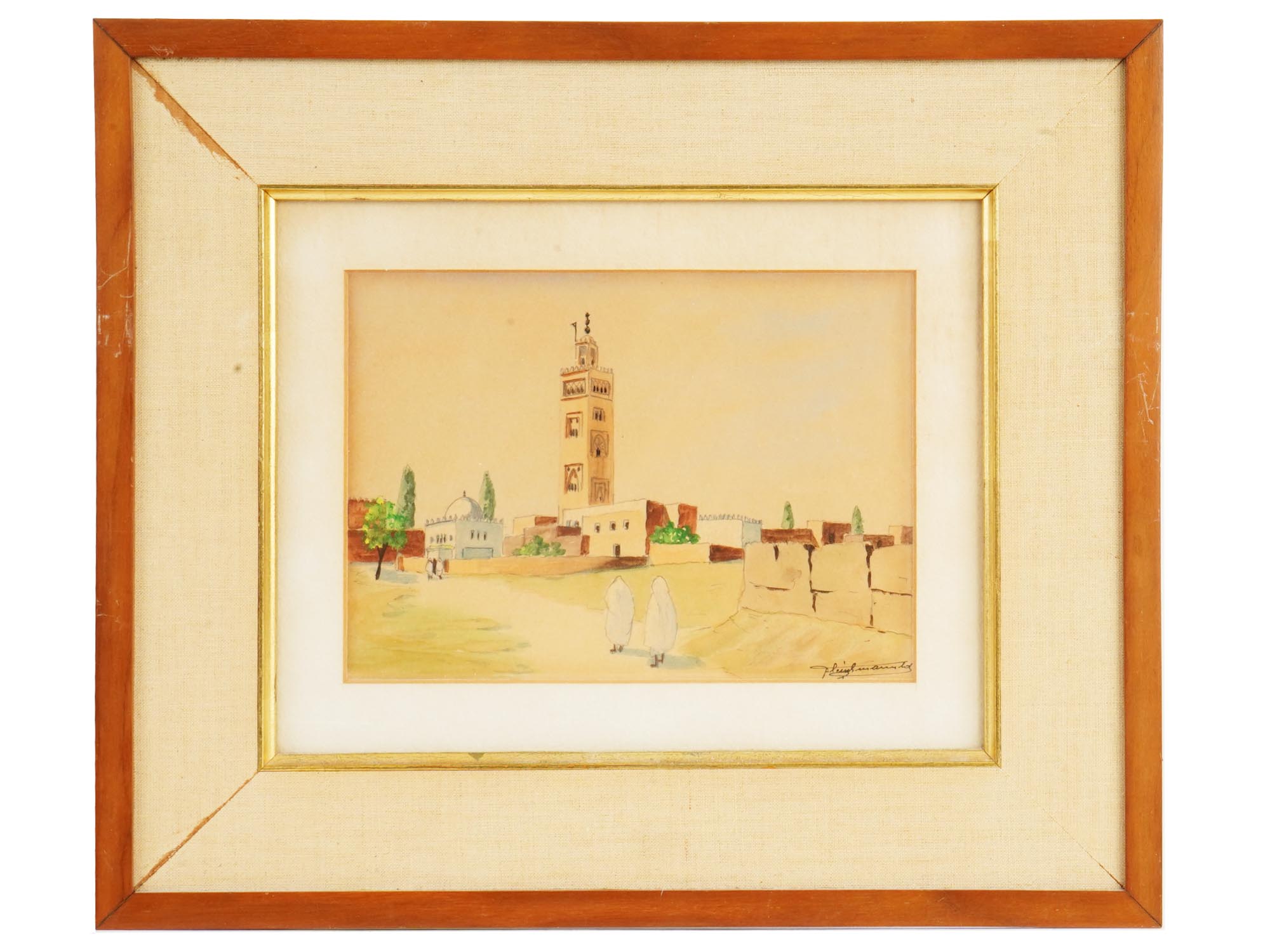 ANTIQUE MOROCCO WATERCOLOR PAINTINGS BY FLEISCHMANN PIC-1