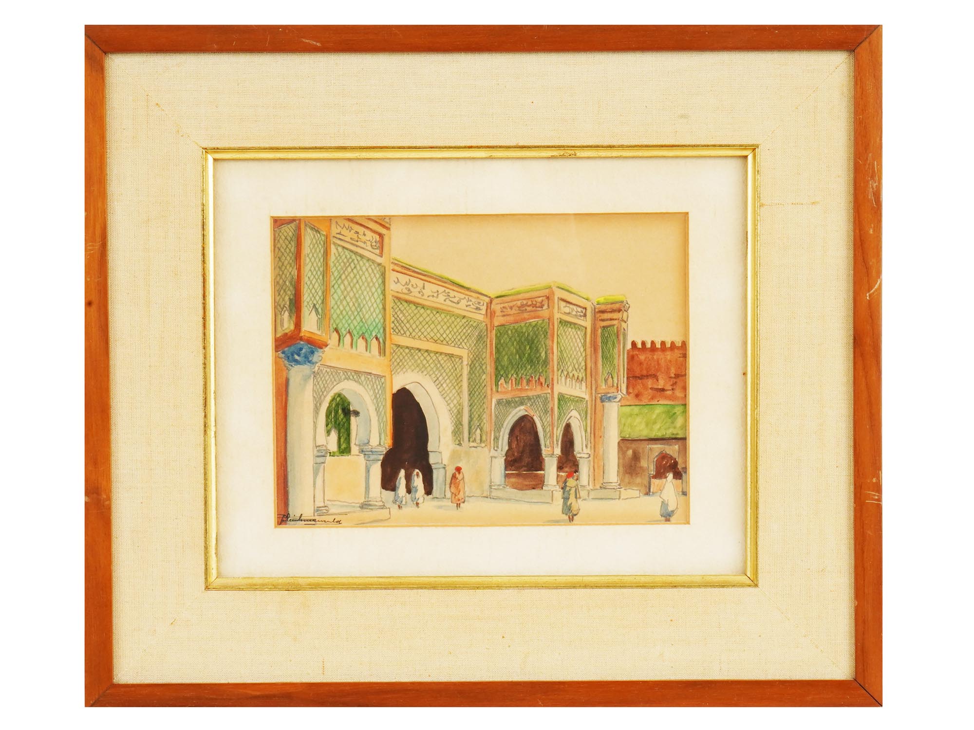 ANTIQUE MOROCCO WATERCOLOR PAINTINGS BY FLEISCHMANN PIC-2