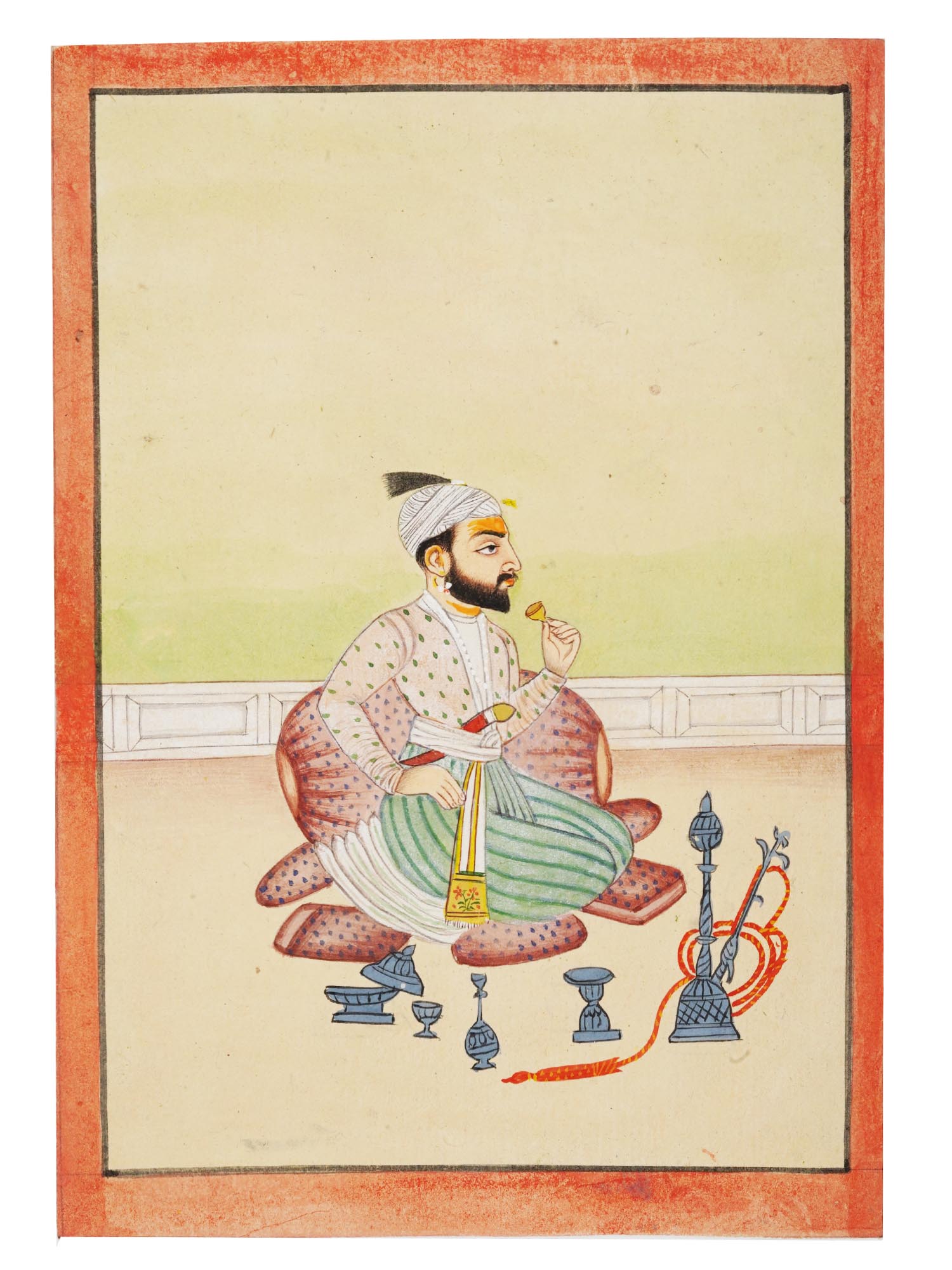 ANTIQUE INDIAN MUGHAL EMPIRE MINIATURE PAINTINGS PIC-2
