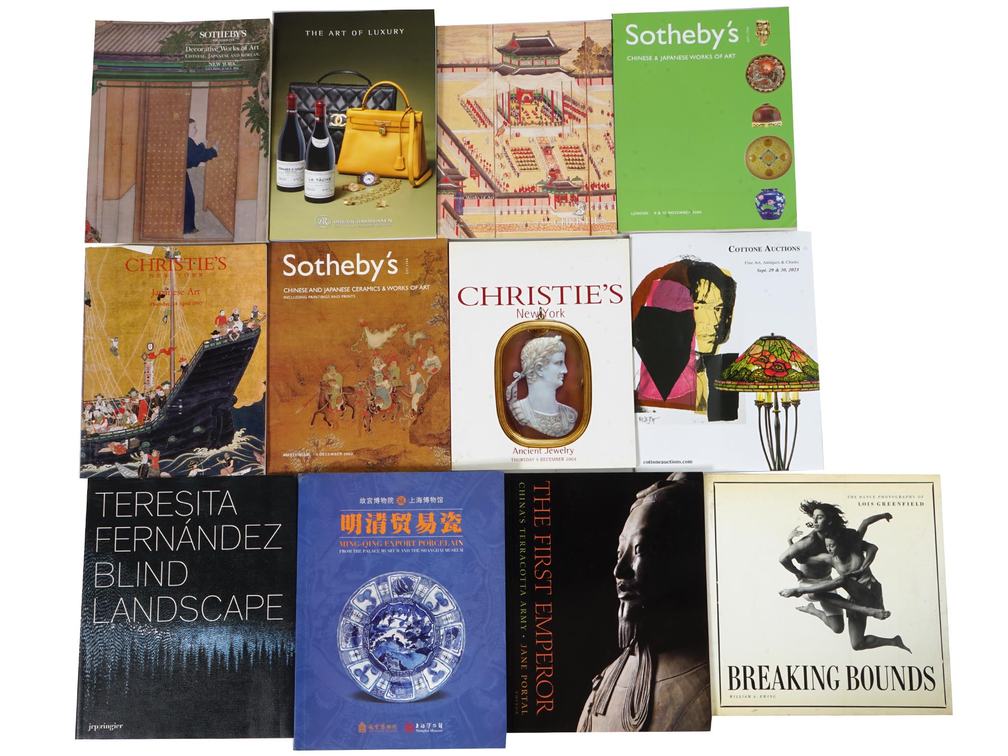 LOT OF CHRISTIES AND SOTHEBYS ART AUCTION CATALOGS PIC-0