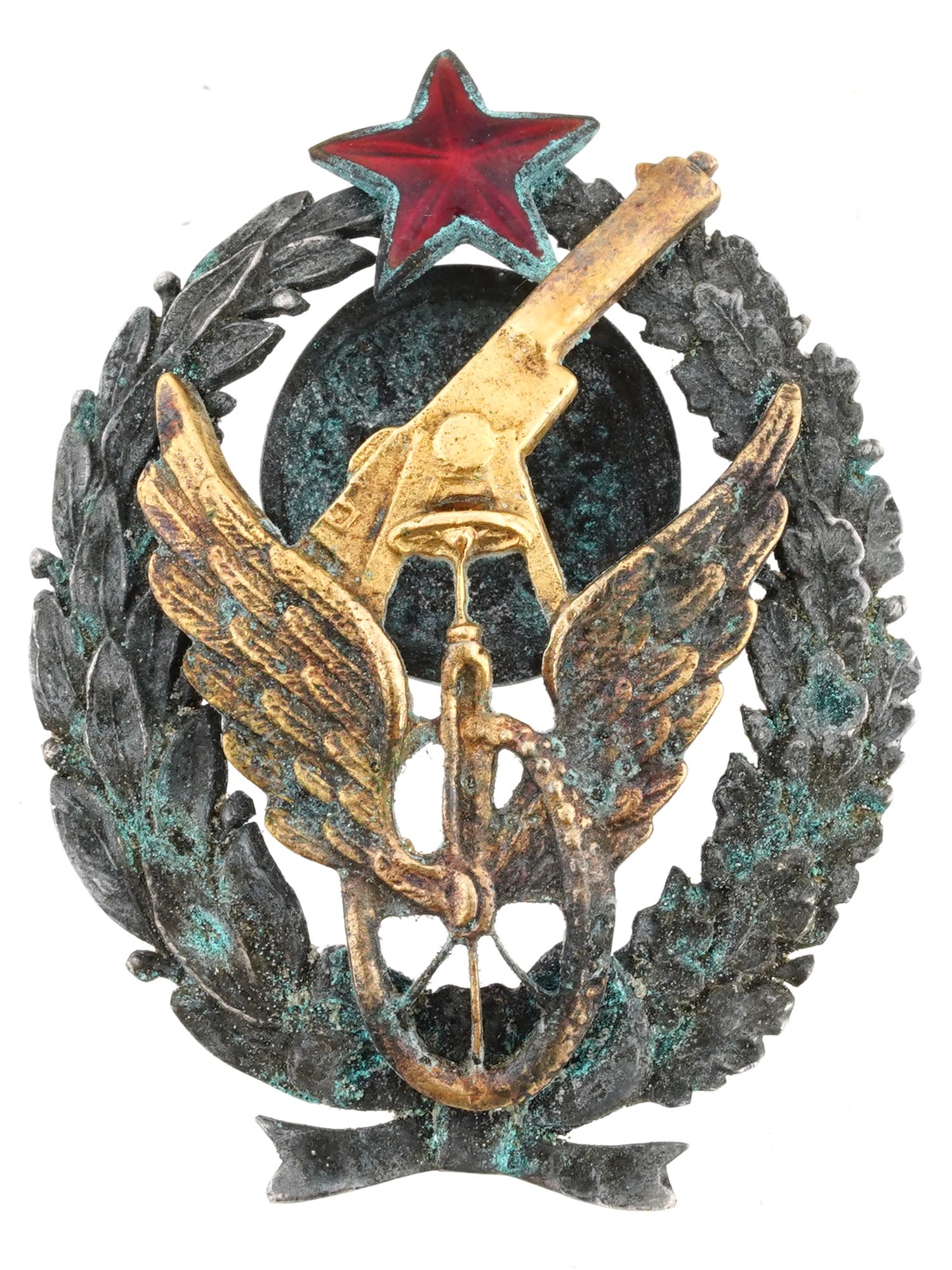 SOVIET MILITARY ANTI AIRCRAFT UNIT COMMANDER BADGE PIC-0