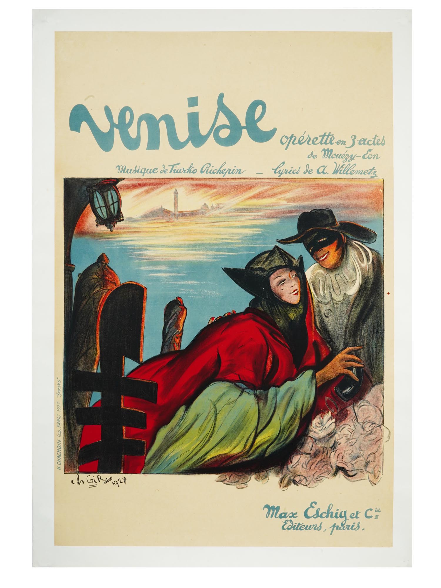 ART DECO OPERETTA VENICE POSTER BY CHARLES GIR PIC-0