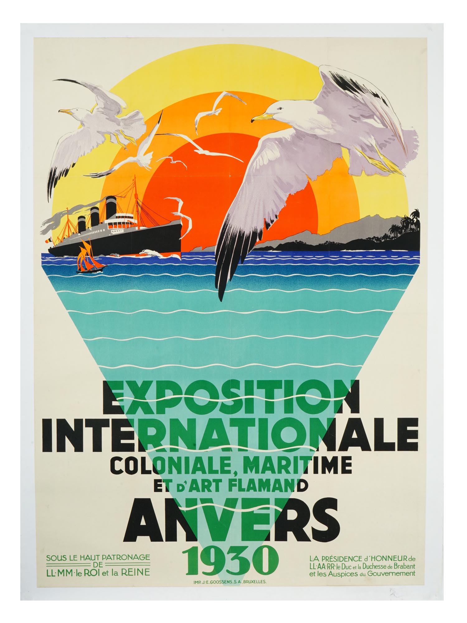 ART DECO POSTER EXPOSITION INTERNATIONAL ANVERS 1930 PIC-0