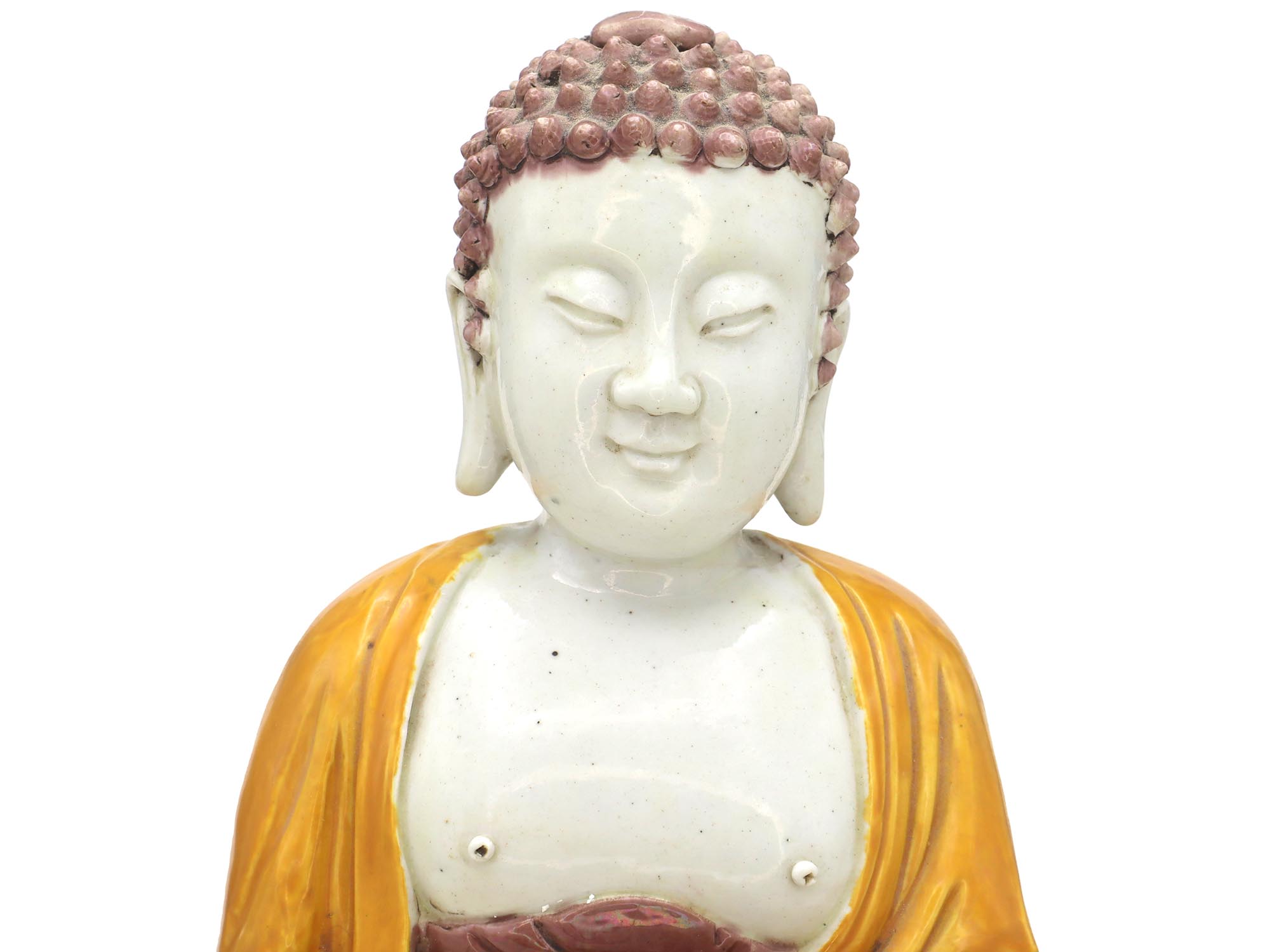 CHINESE DEHUA SHAKYAMUNI PORCELAIN FIGURE OF BUDDHA PIC-5