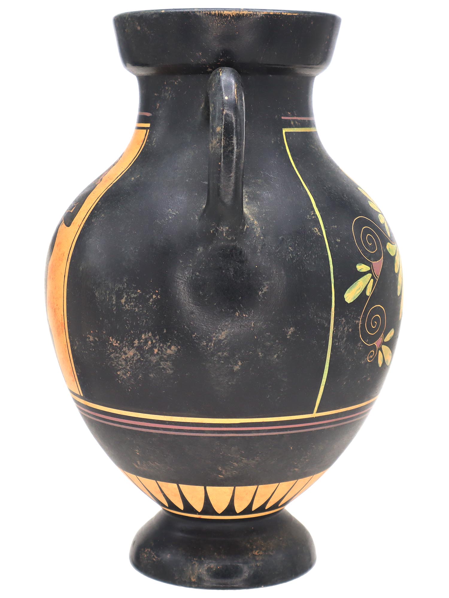 ANCIENT GREEK BLACK FIGURE CERAMIC AMPHORA REPLICA PIC-6