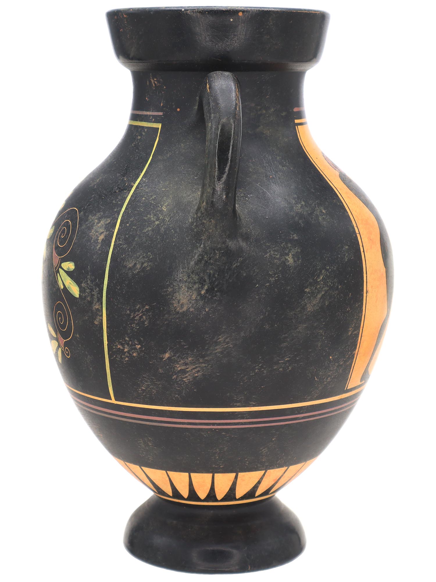 ANCIENT GREEK BLACK FIGURE CERAMIC AMPHORA REPLICA PIC-4