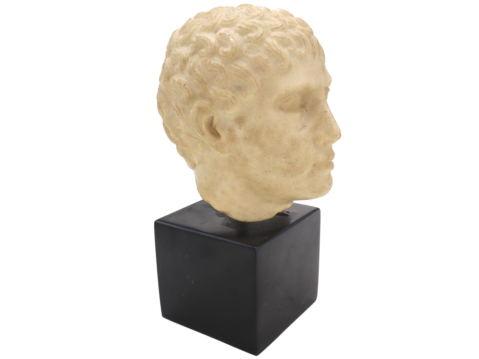 ANCIENT GREEK MARBLE HEAD OF A YOUTH MUSEUM REPLICA PIC-0