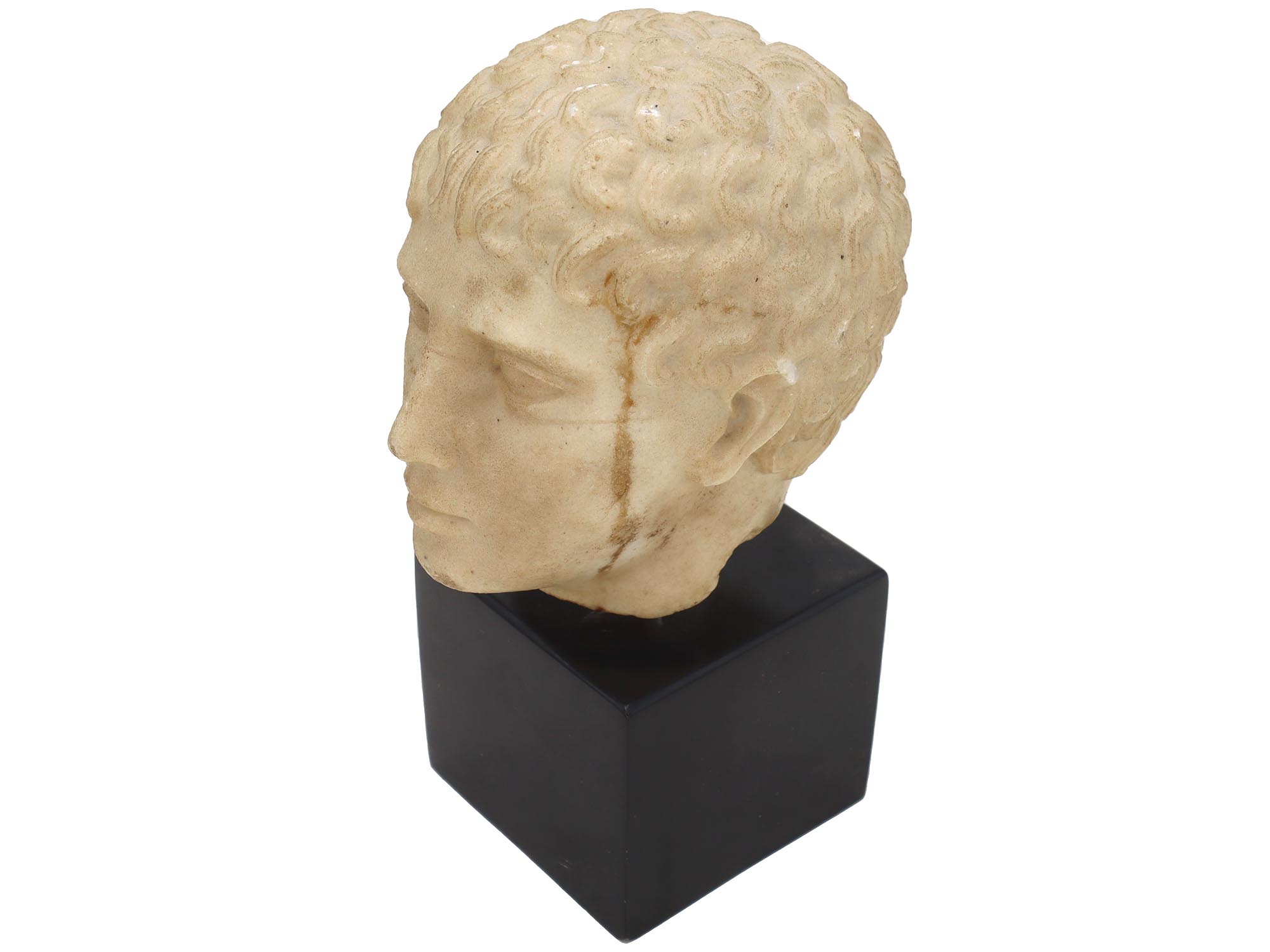 ANCIENT GREEK MARBLE HEAD OF A YOUTH MUSEUM REPLICA PIC-1