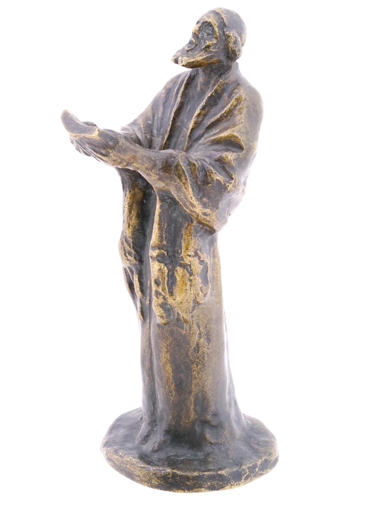 JUDAICA FRENCH BRONZE SCULPTURE BY ALPHONSE LEVY PIC-0