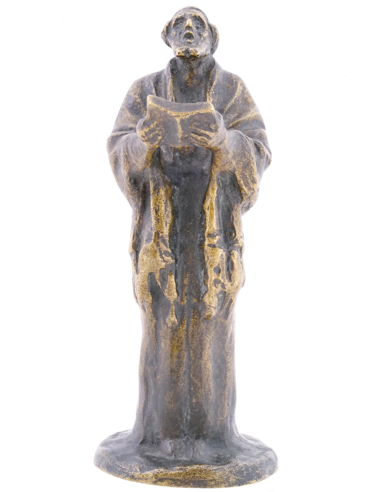 JUDAICA FRENCH BRONZE SCULPTURE BY ALPHONSE LEVY PIC-1