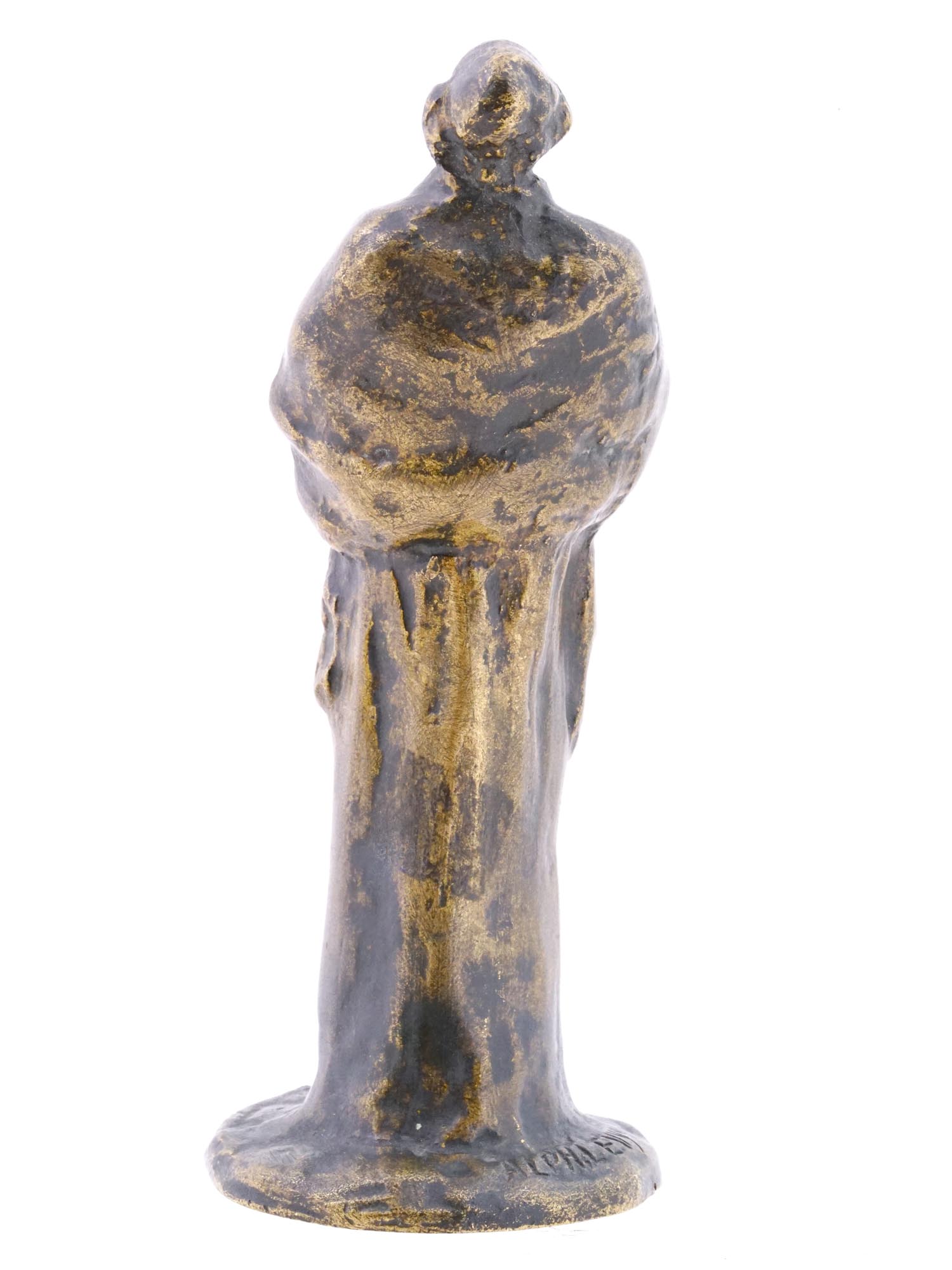 JUDAICA FRENCH BRONZE SCULPTURE BY ALPHONSE LEVY PIC-3