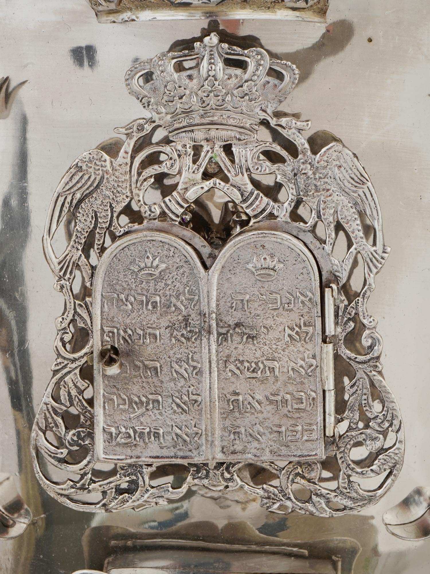 RUSSIAN JUDAICA SILVER TORAH SHIELD BREASTPLATE PIC-2