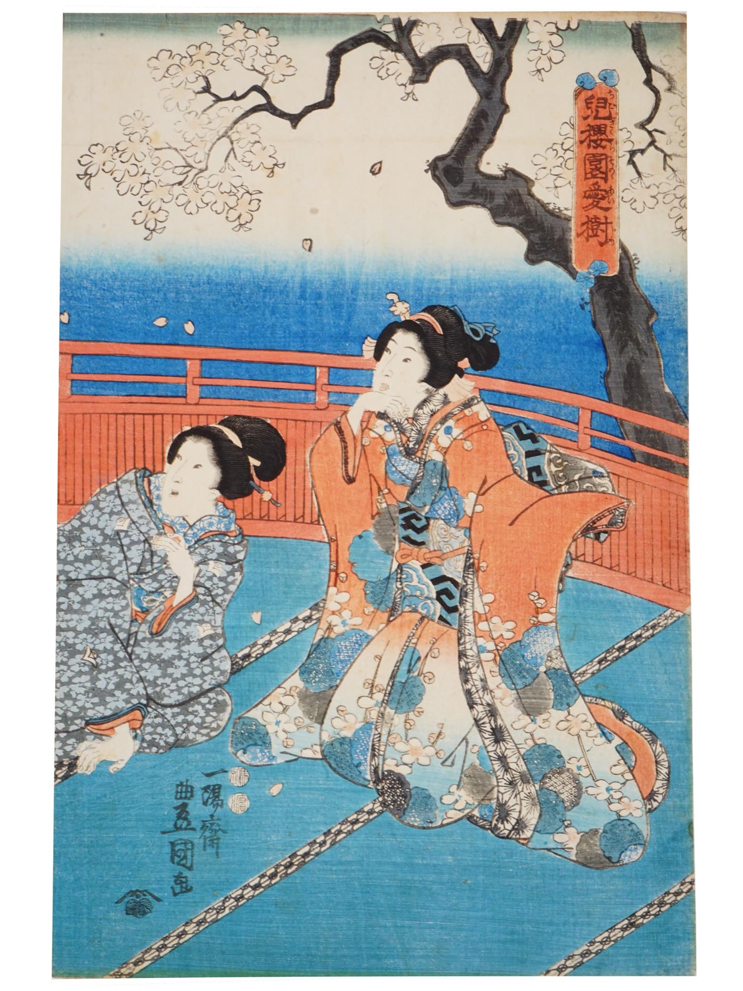 UTAGAWA KUNISADA ANTIQUE JAPANESE WOODBLOCK PRINT PIC-0