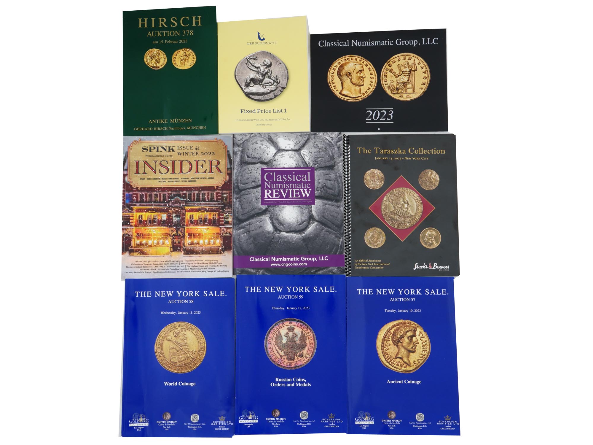 2023 NUMISMATIC AUCTION CATALOGUES AND MAGAZINES PIC-0