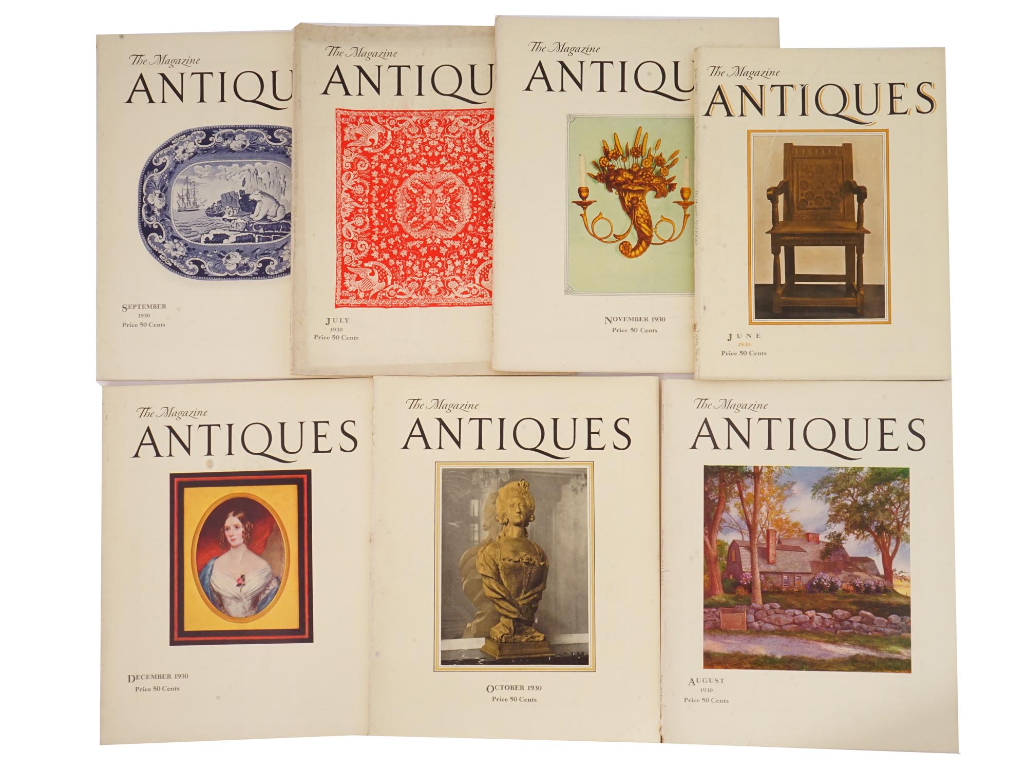 COLLECTION OF 1930 THE MAGAZINE ANTIQUES ISSUES PIC-0