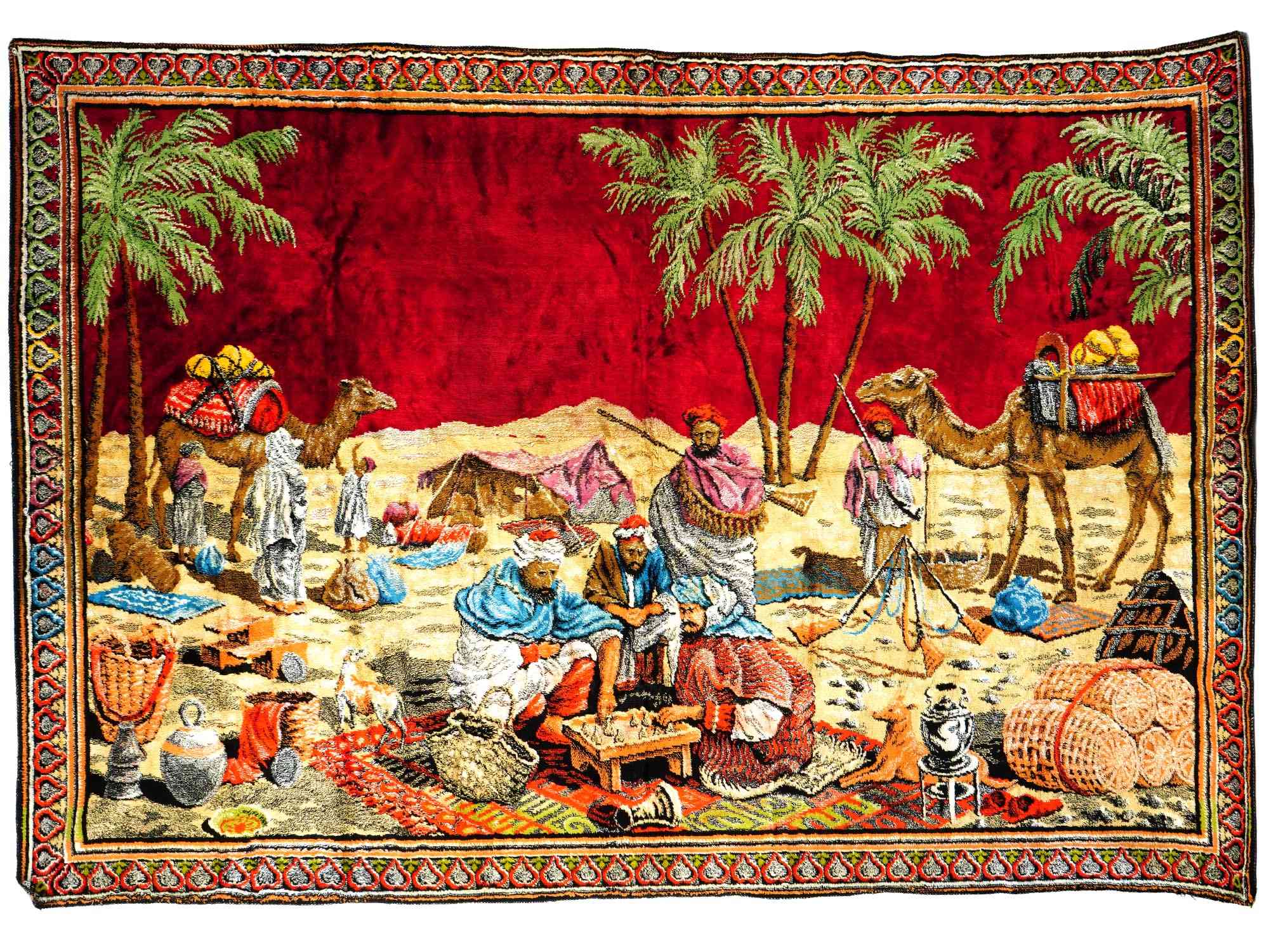ANTIQUE MIDDLE EASTERN TAPESTRY WALL DECOR RUG PIC-0