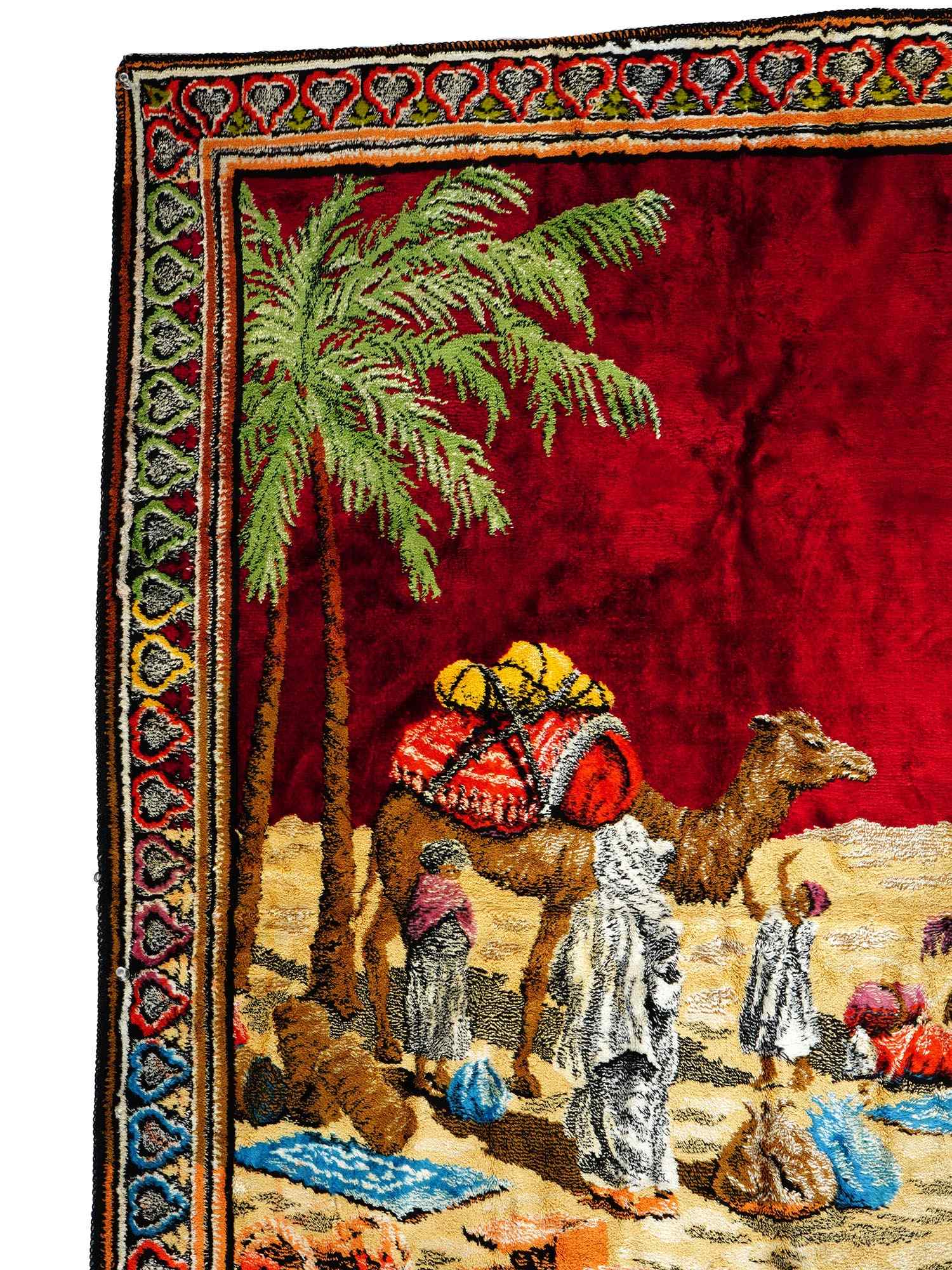 ANTIQUE MIDDLE EASTERN TAPESTRY WALL DECOR RUG PIC-4