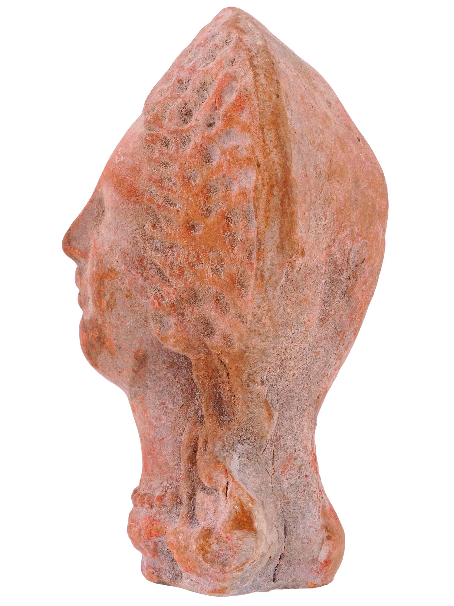 ANCIENT ROMAN HELLENISTIC TERRACOTTA FEMALE BUST PIC-2