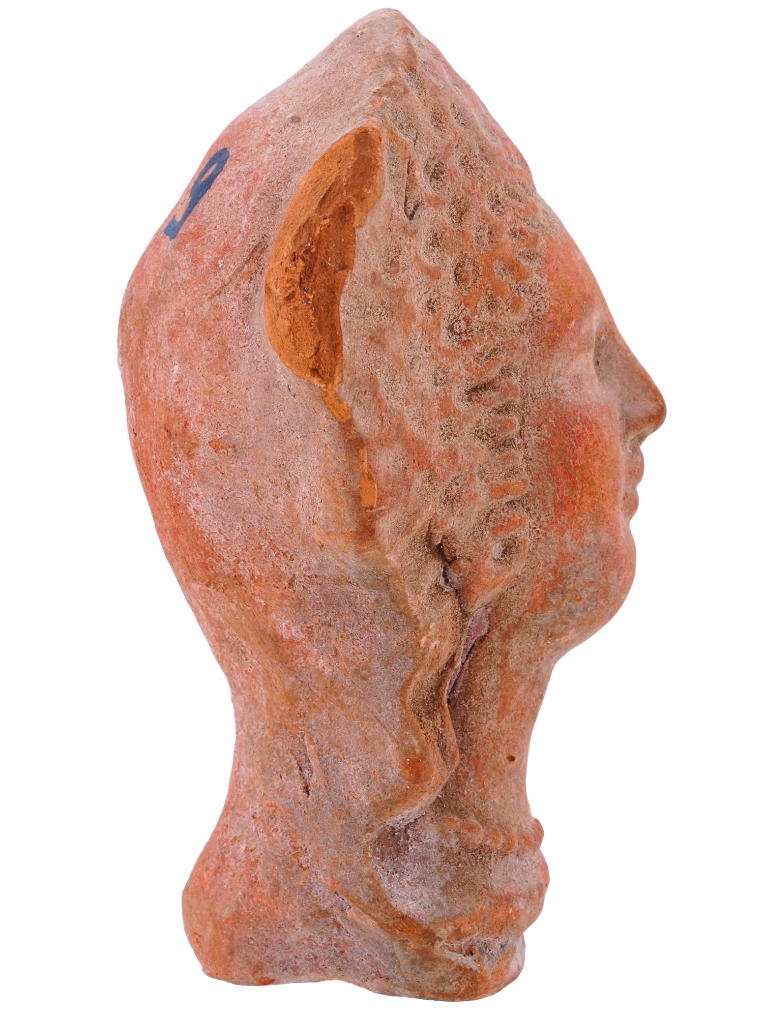 ANCIENT ROMAN HELLENISTIC TERRACOTTA FEMALE BUST PIC-4