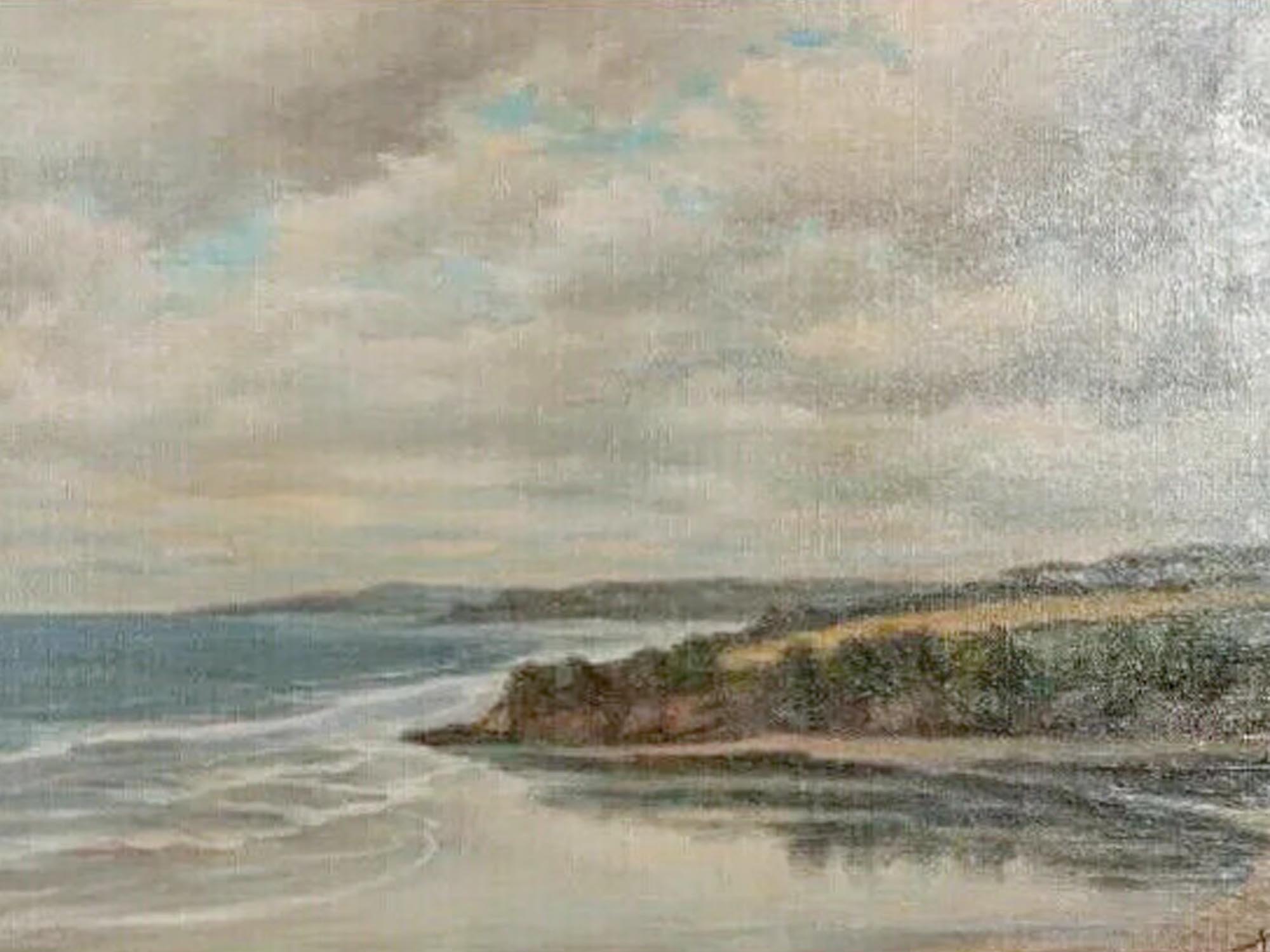 RUSSIAN SEASCAPE OIL PAINTING BY NICOLAS EVREINOFF PIC-1
