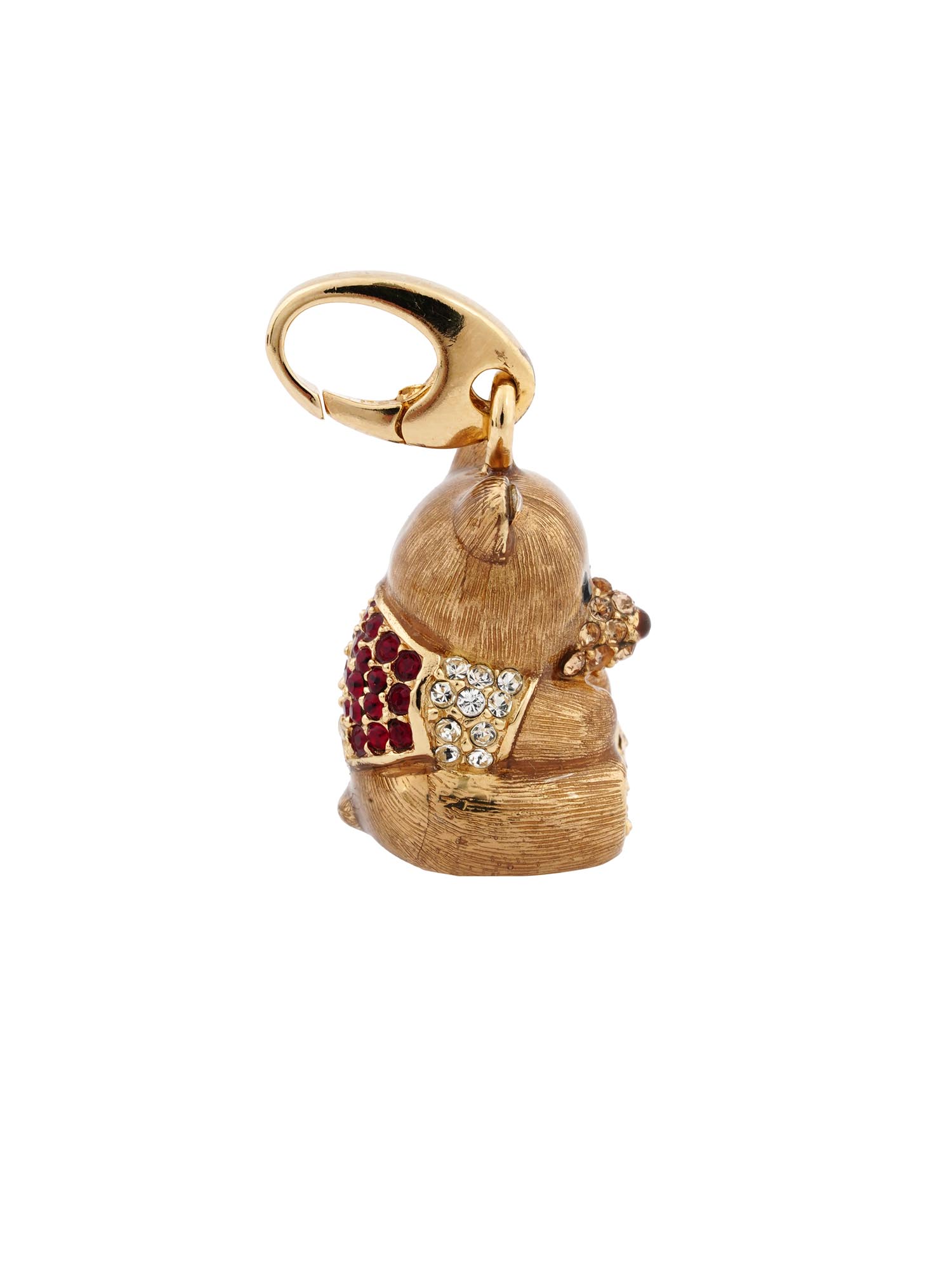 JUDITH LEIBER GILT STERLING TEDDY BEAR CHARM IOB PIC-4