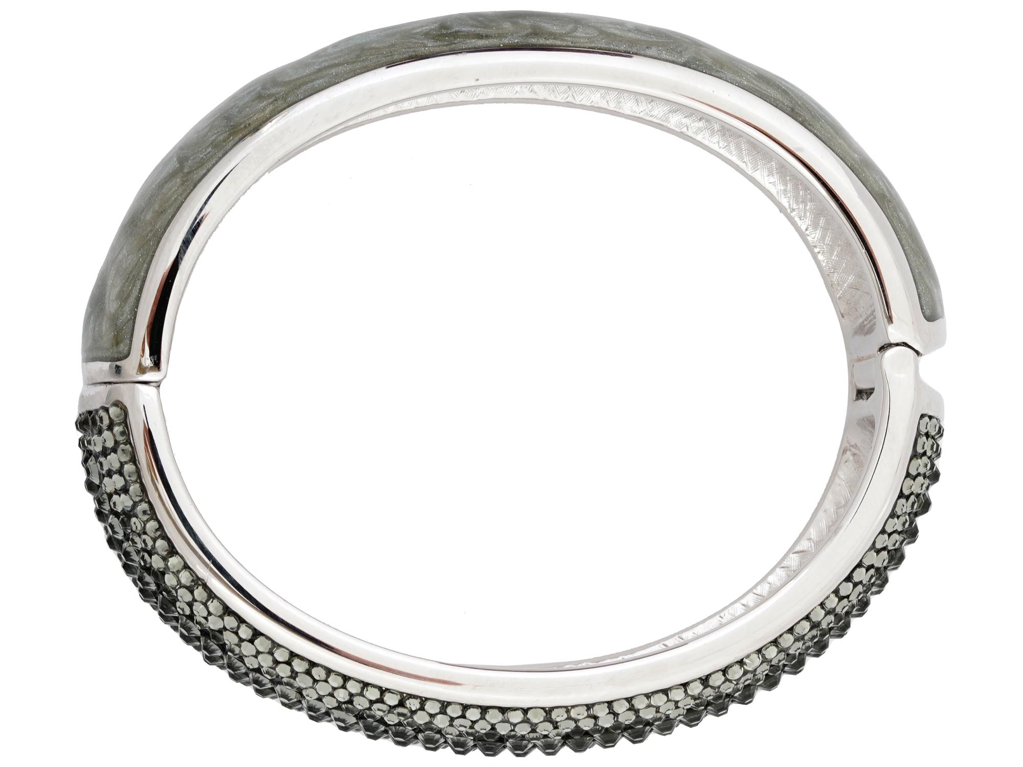 JUDITH LEIBER PAPARAZZI GLITZ UP BANGLE BRACELET IOB PIC-3