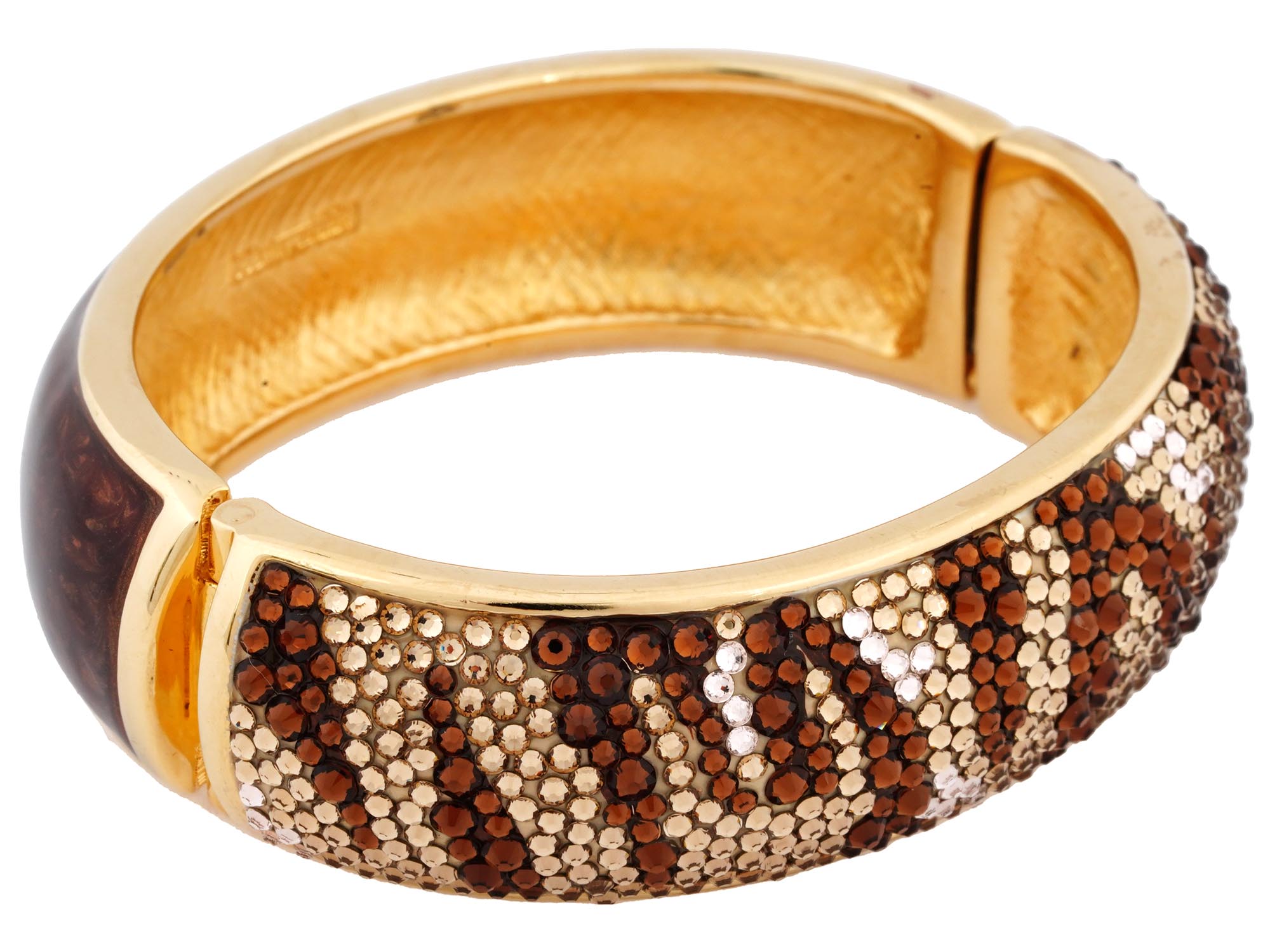 JUDITH LEIBER PAPARAZZI GLITZ UP BANGLE BRACELET PIC-2